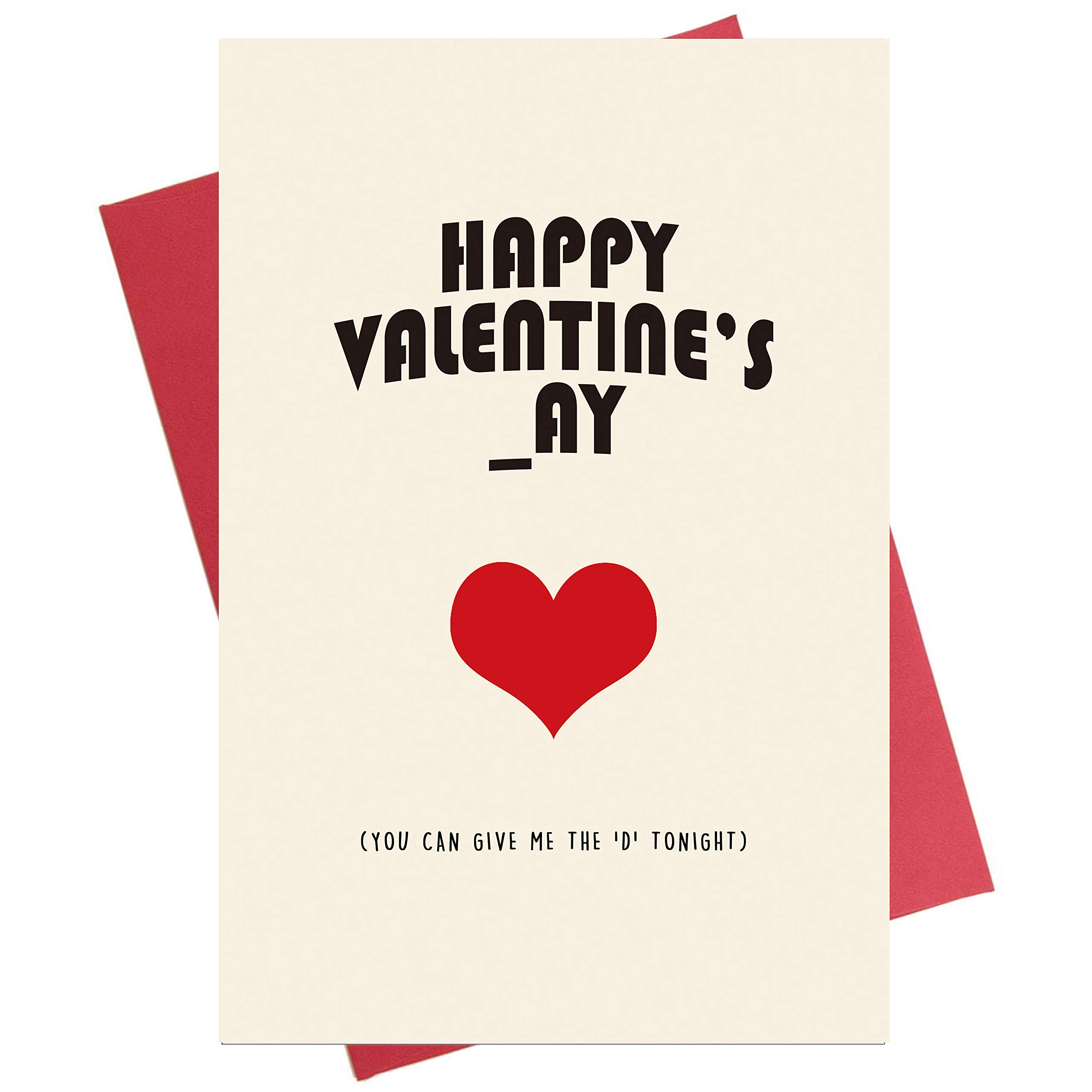 Happy Valentines Day, Unique Pun Vday Card for Husband Boyfriend, Dirty Love Greeting Card