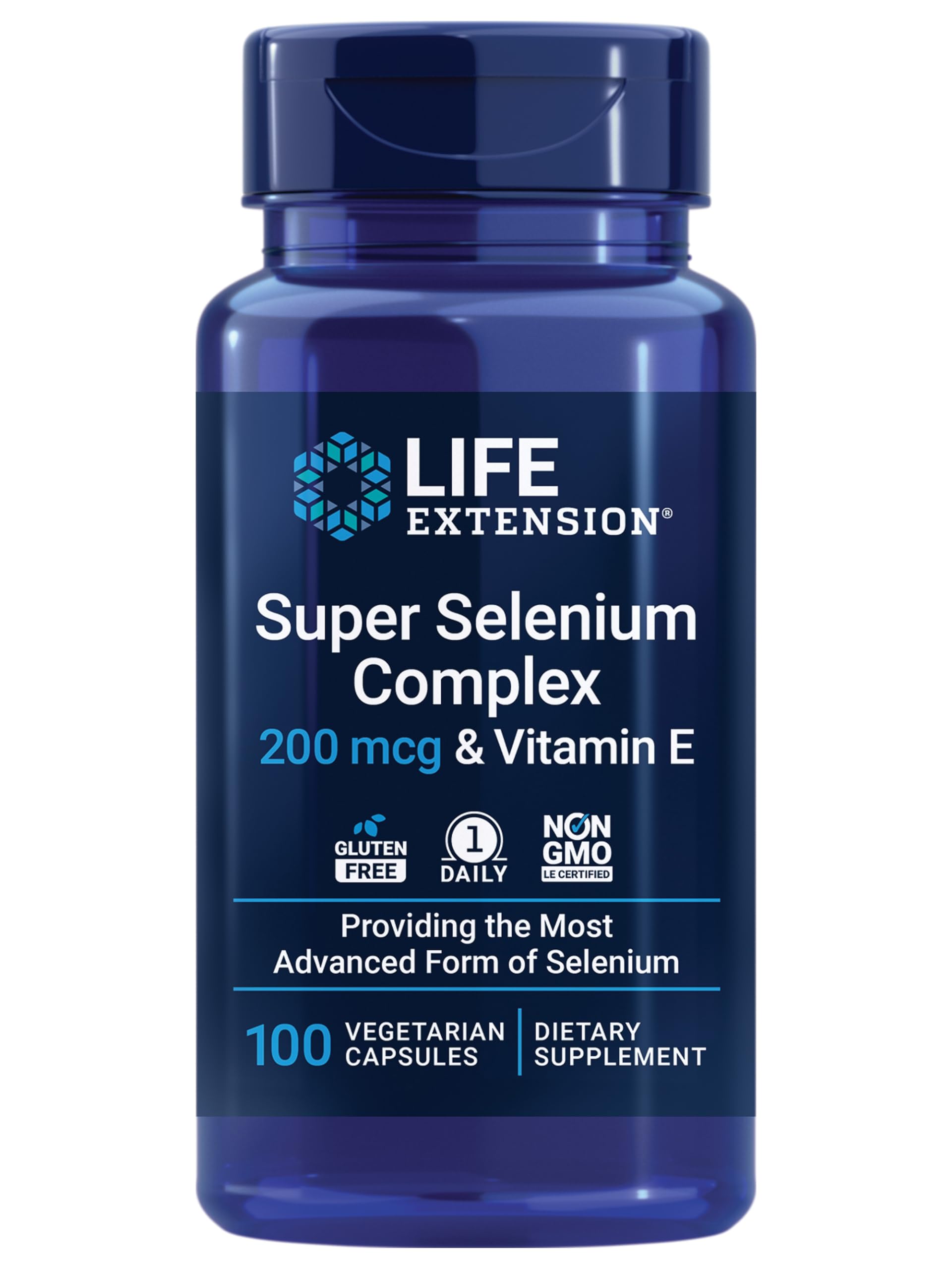 Life Extension Super Selenium Complex 200 mcg & Vitamin E Providing the Most Advanced Form of Selenium, 100 Vegetarian Capsules