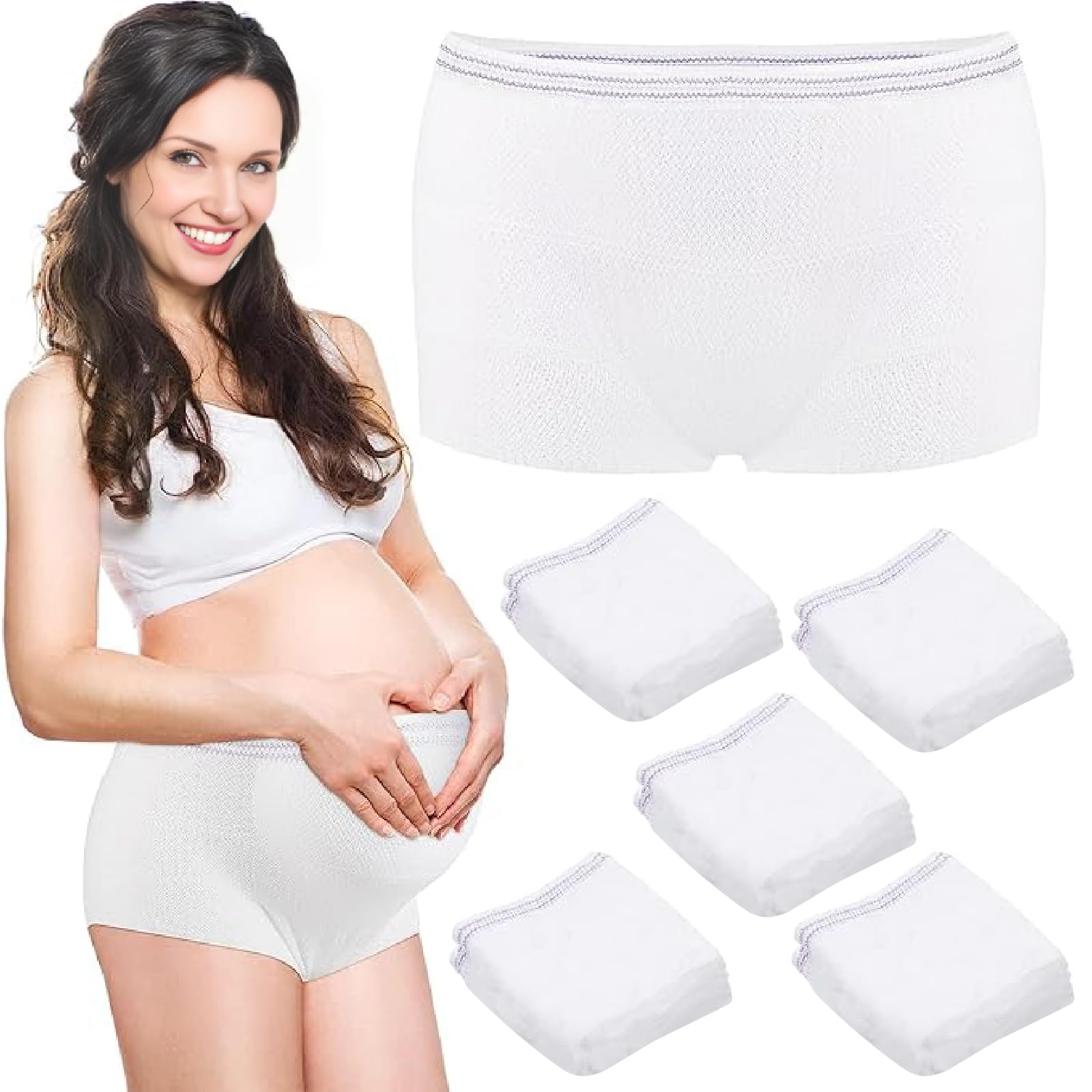 THMINS10 Pack Disposable Postpartum Underwear, Mesh Underwear Postpartum, Must Have Hospital,Provide Washable,Breathable Undies for Delivery, Surgical,Traveling