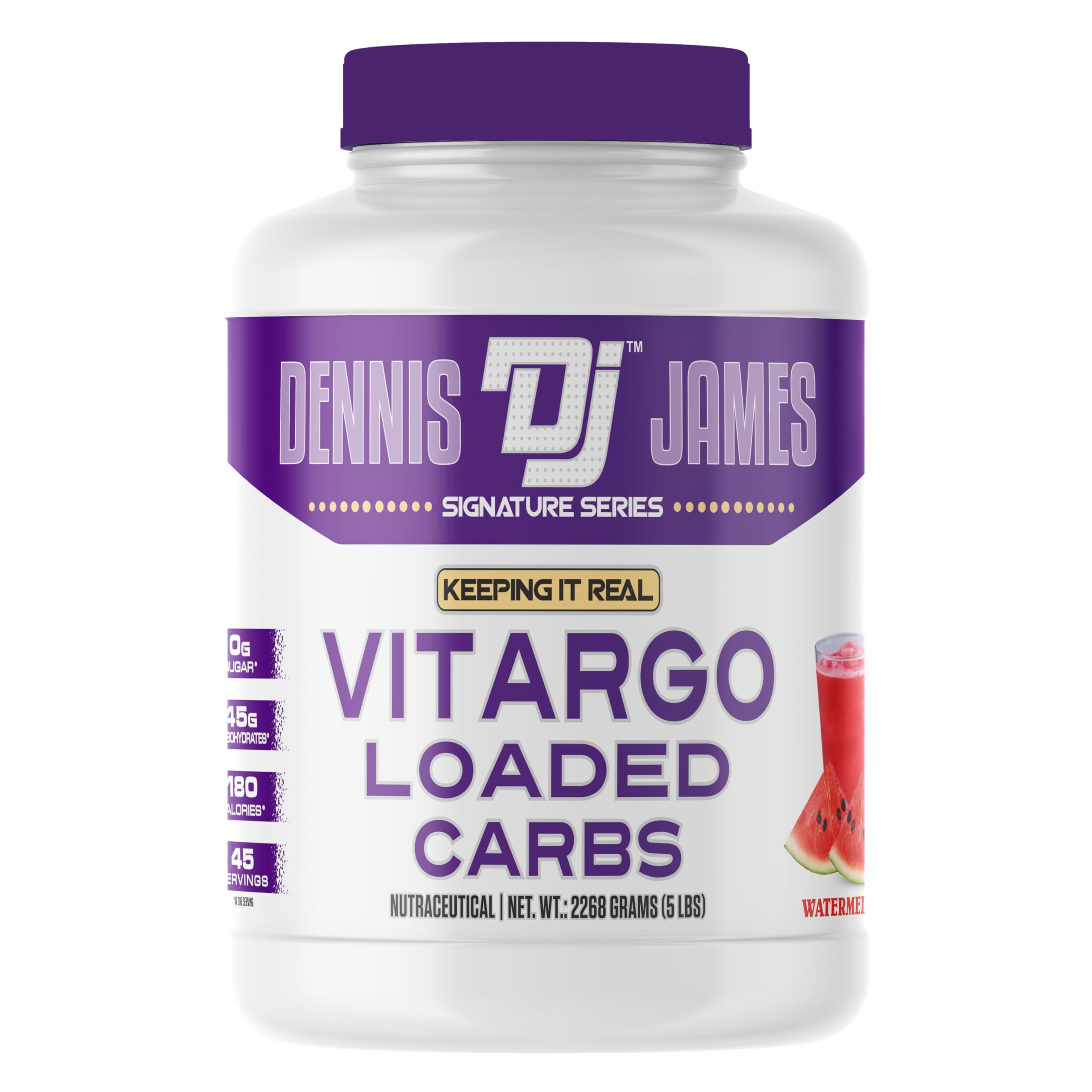 Dennis James Signature Series Vitargo Loaded Carbs 2268g 5 Lbs | 45 Serving (5 Lbs, Watermelon)