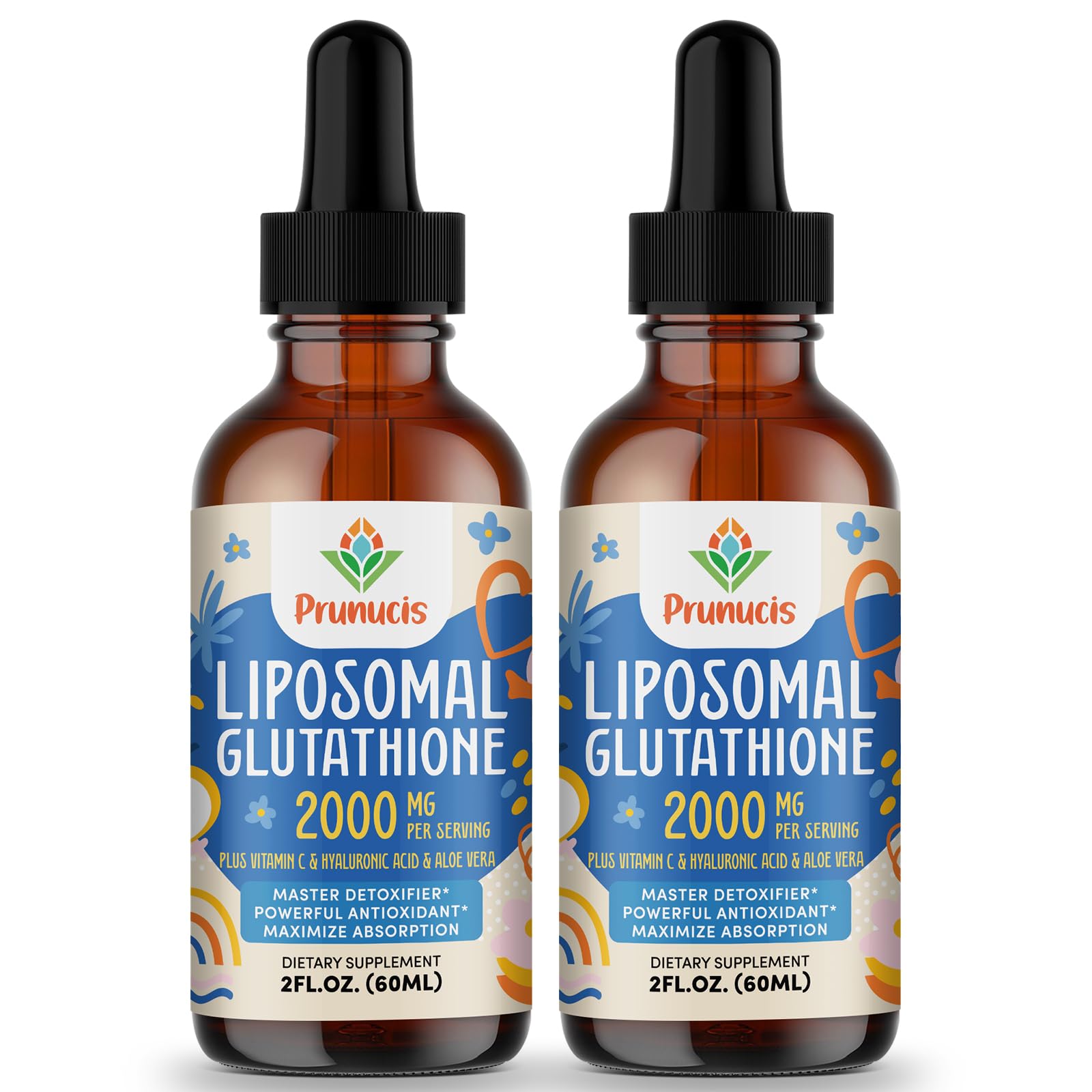 2000MG Liposomal Glutathione Liquid, 98% Absorption, Glutathione Liquid Supplement, Active Form L- Glutathione, Powerful Antioxidant Non-GMO for Immune System, Aging Defense, Detox, 4 FL.OZ