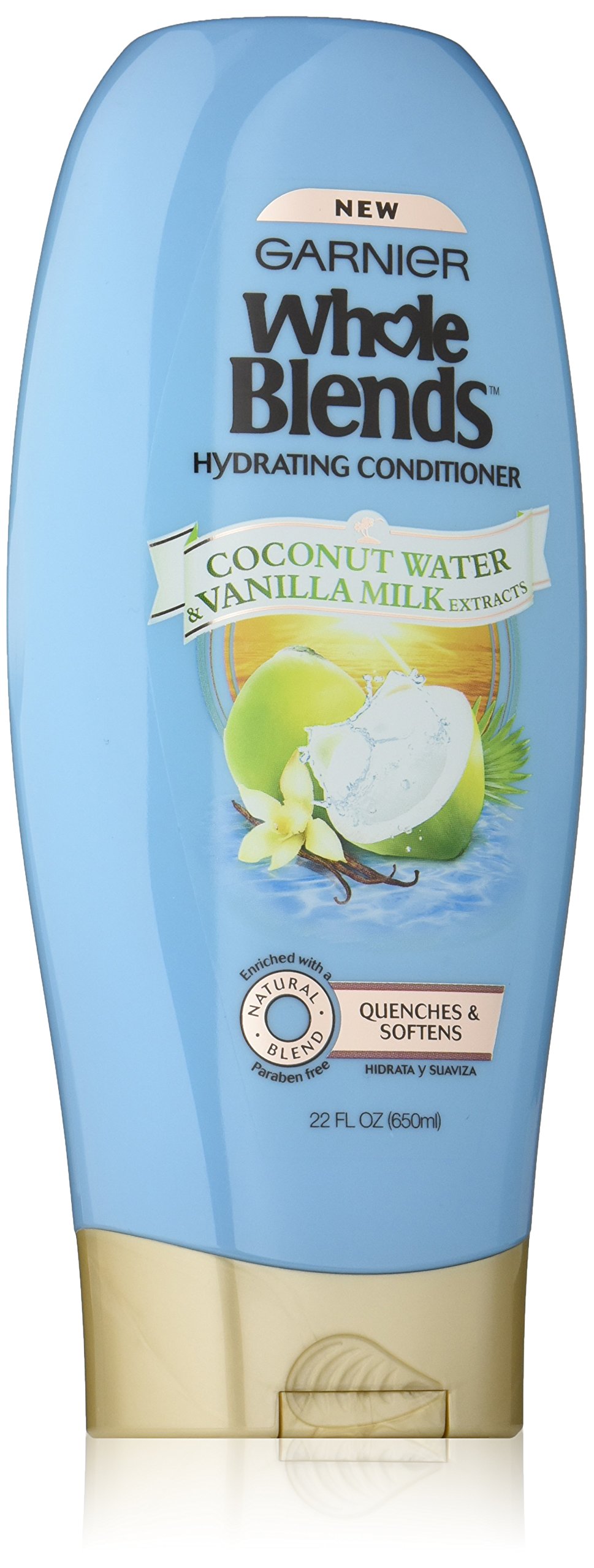 Garnier Whole Blends Conditioner with Coconut Water & Vanilla Milk Extracts, 22 fl. oz.