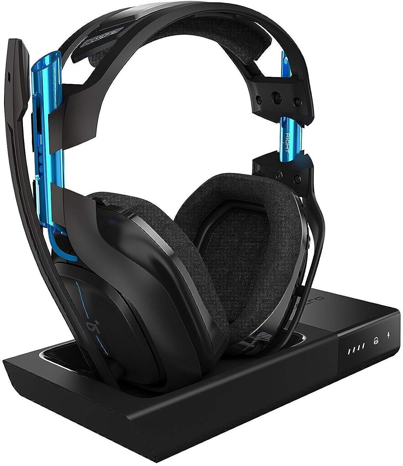 ASTRO Gaming A50 Wireless Gaming Headset + Gen 3 Base Station for PS4 & PC - Black/Blue (with Dolby Surround Sound)