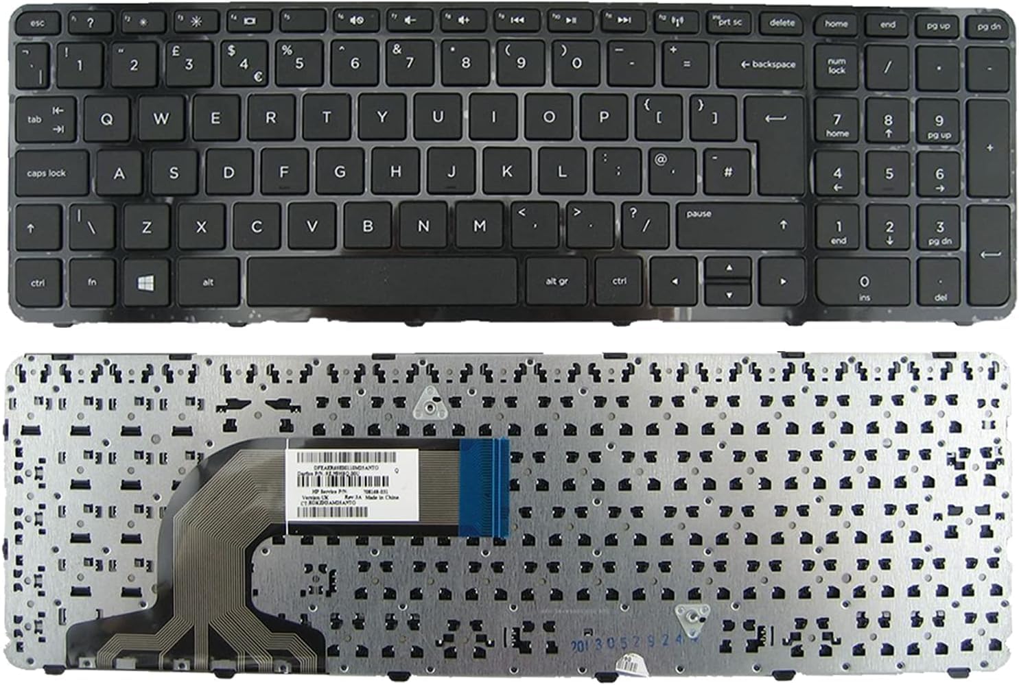 UK Layout Replacement Keyboard For HP Pavilion 15-E 15-N 15-G 15-R 15-D 15-H 15-F 15-S 15-A Series laptop