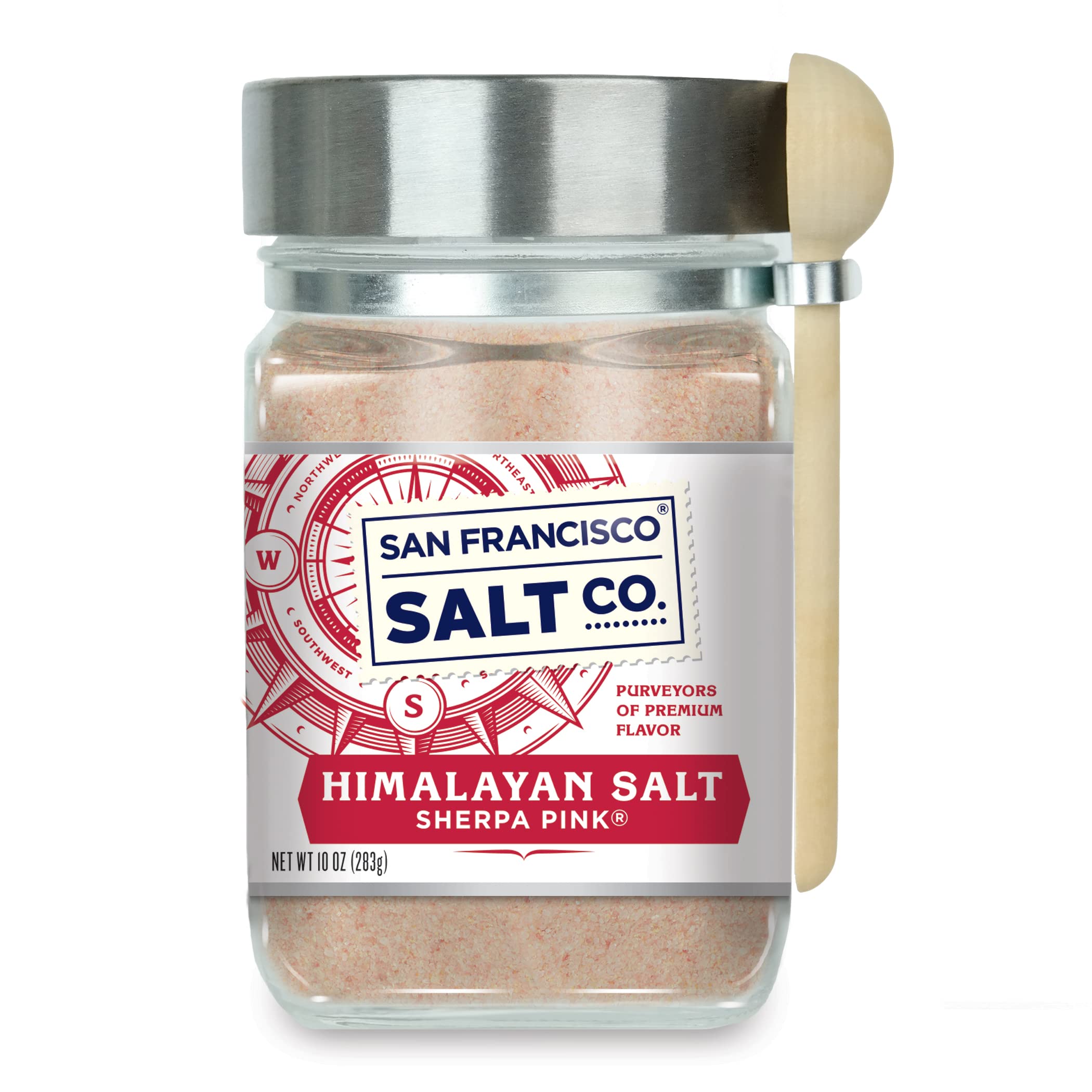 Sherpa Pink Himalayan Salt 10 oz. Chef's Jar by San Francisco Salt Company