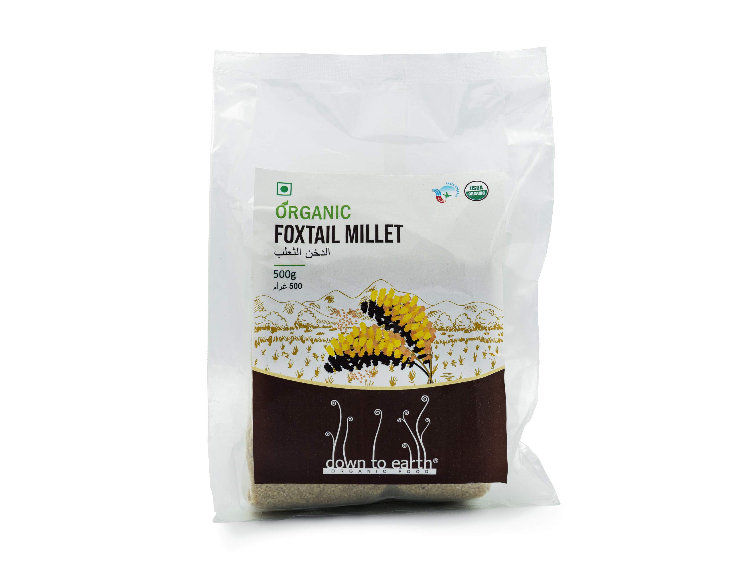 Organic Foxtail Millet 500g, down to earth Organic Food