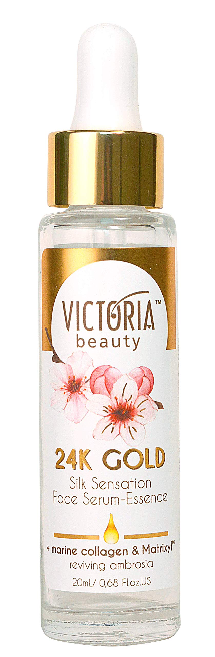 Victoria Beauty 24K Gold Silk Sensation Face Serum-Essence – Pampering Anti-Aging Moisturiser for an Ever-Youthful & Glowing Skin, 20ml