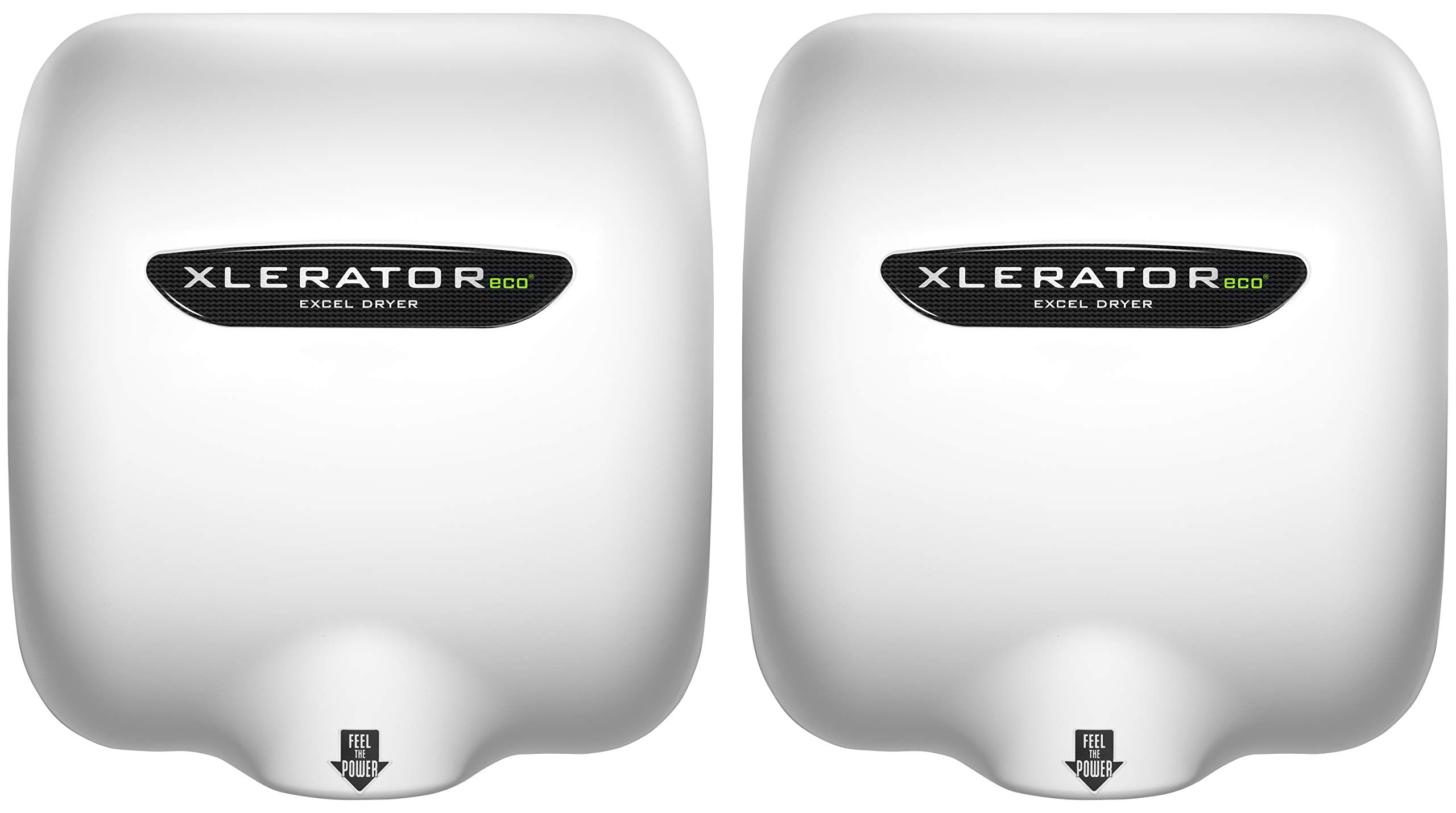 Excel Dryer XLERATOR XL-BW- ECO 1.1N High Speed Commercial Hand Dryer, White Thermoset Cover, Automatic Sensor, Surface Mounted, Noise Reduction Nozzle, LEED Credits 110/120 Volts