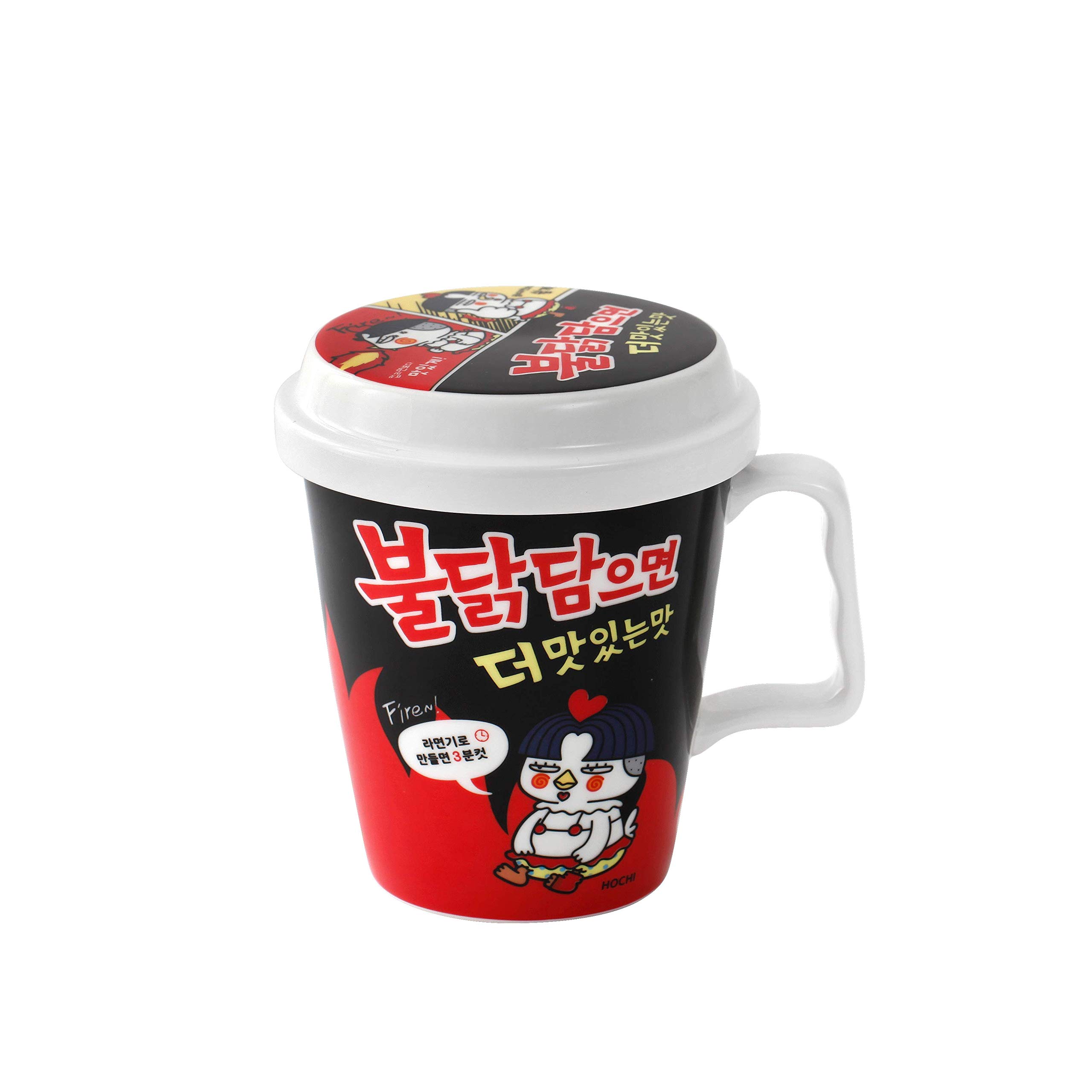 ZEN Buldak Hot Chicken Flavor(Samyang) Noodle Bowls Set w/cover (Small(black))