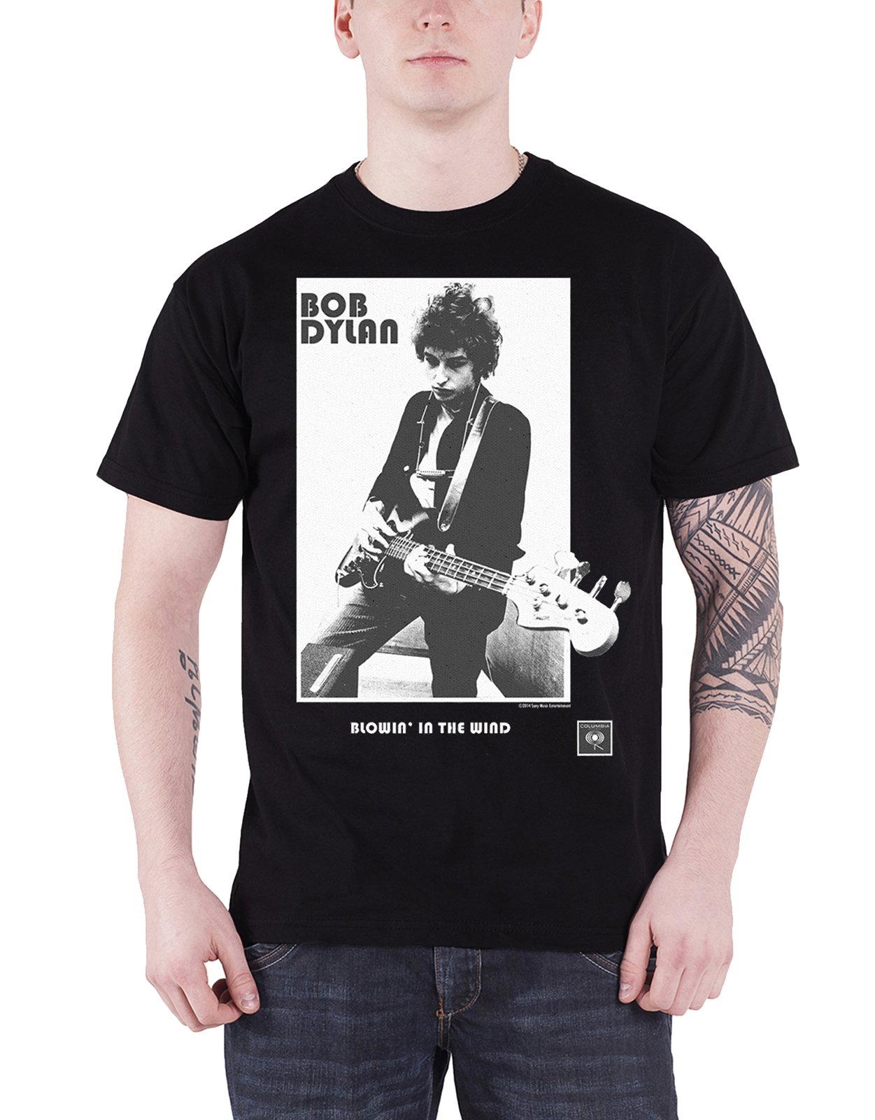 AWDIPOfficial Bob Dylan Blowing in The Wind T-Shirt Black