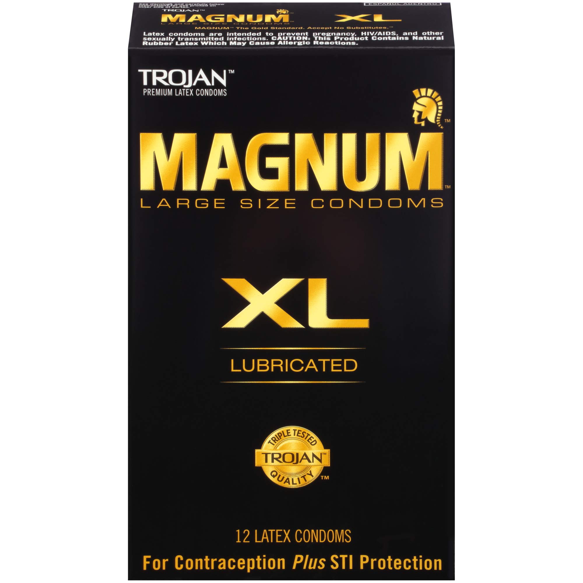 Trojan Magnum XL Lubricated Condoms, 12 Count