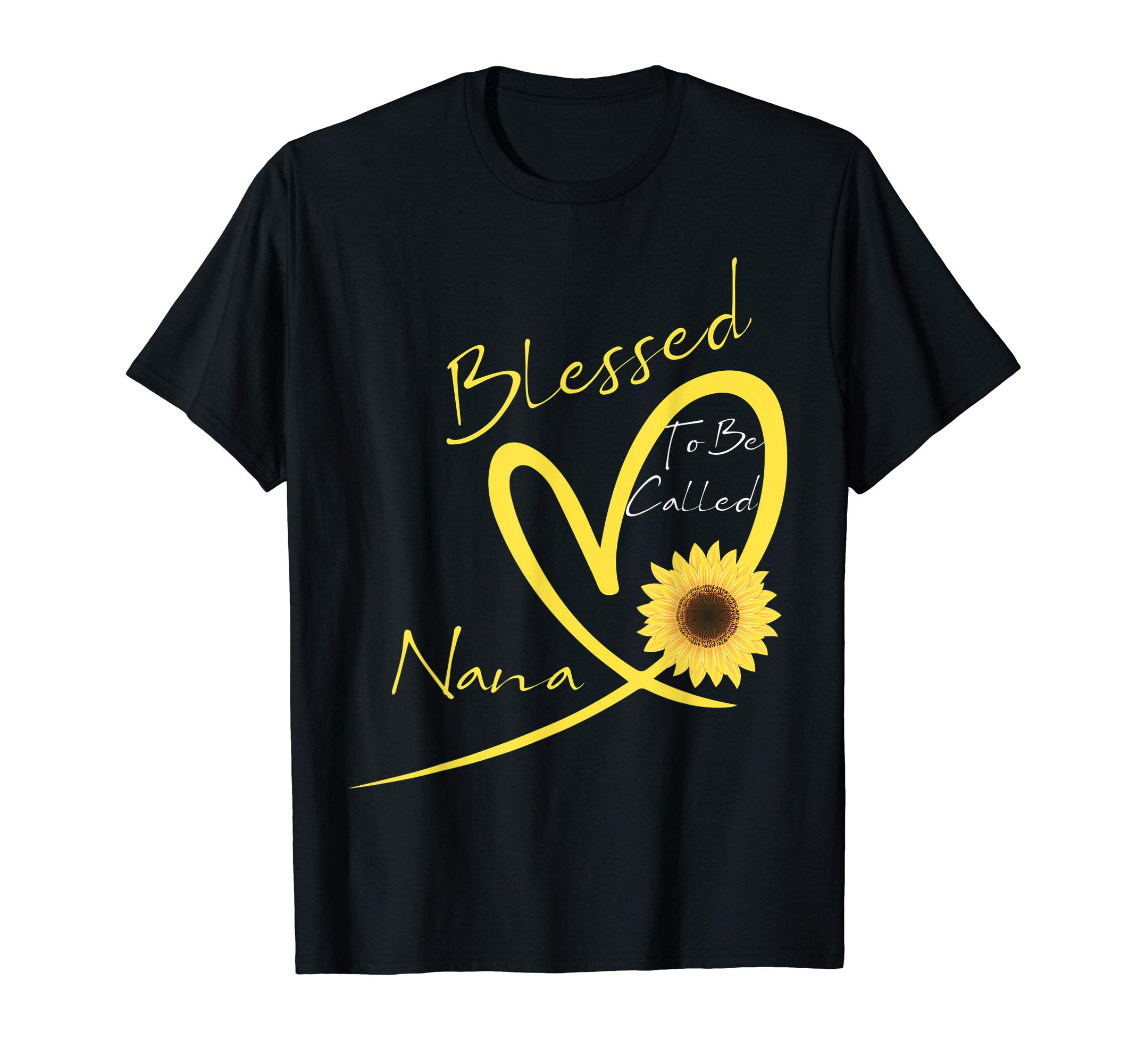 Blessed To Be Called Nana Sunflower Heart T-Shirt