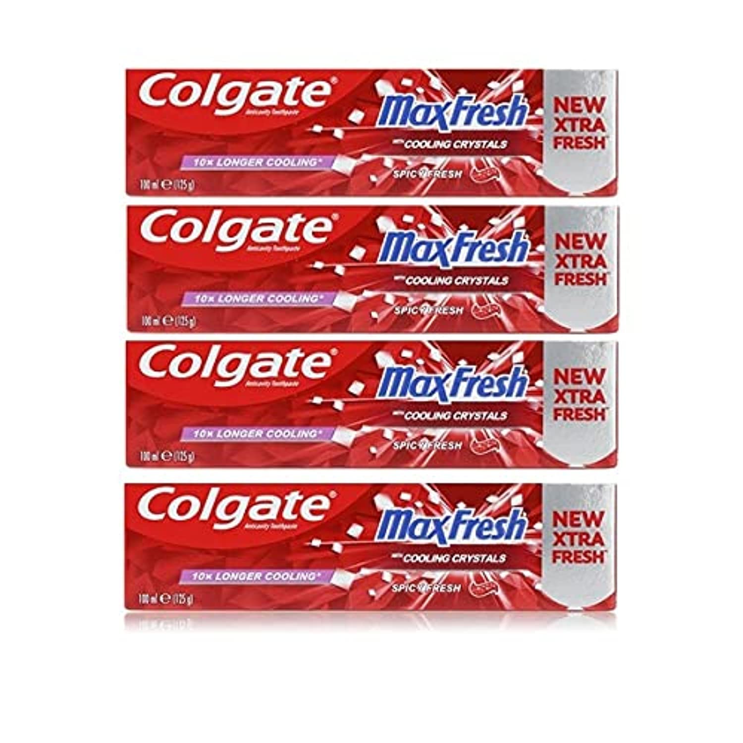 ColgateMax Fresh Spicy Toothpaste with Cooling Crystals - 100ml X 4