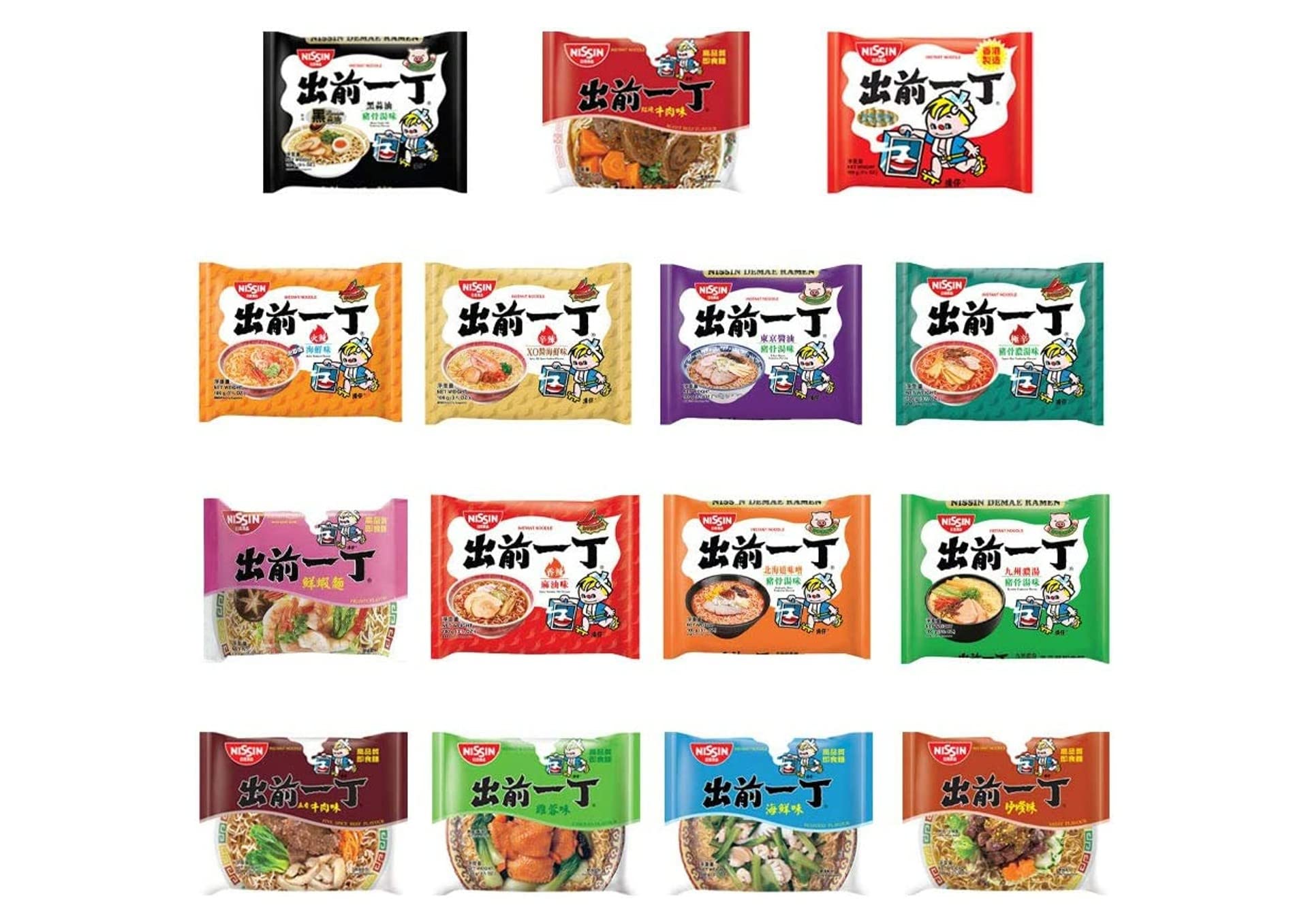 Nissin Demae Ramen 100g - Pack of 10 (10 Different Flavours)