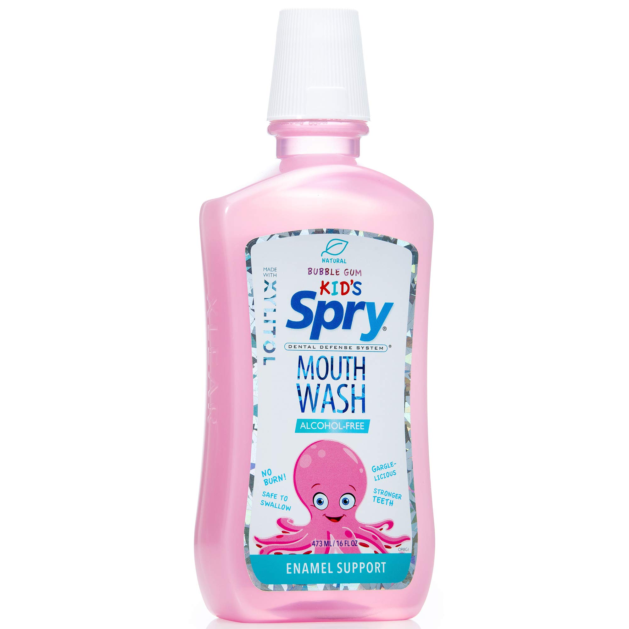 Spry Kid's Alcohol-Free Xylitol Mouthwash, Natural Bubble Gum - 16 fl oz