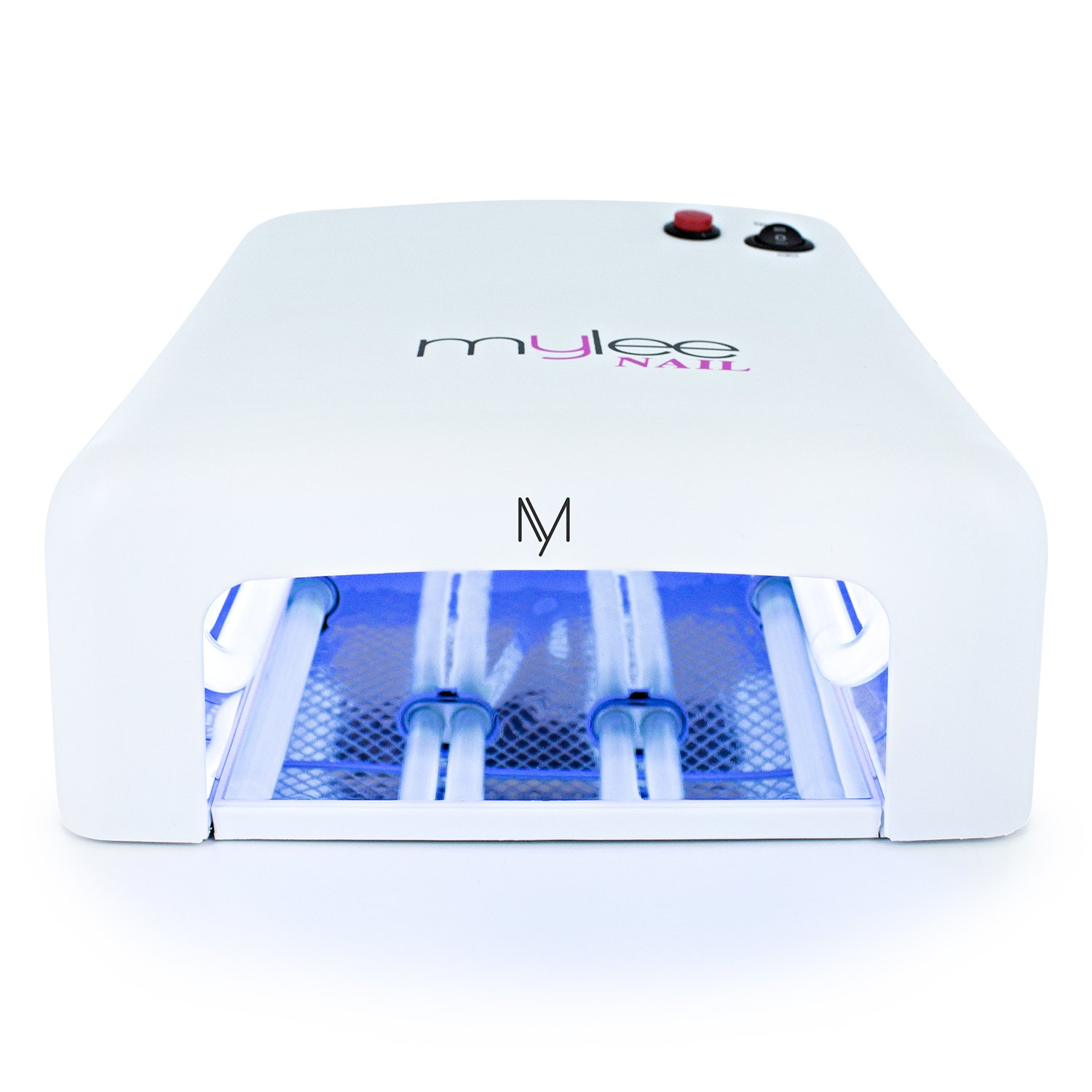 Mylee UV Gel Nail Curing Lamp 36 Watt Professional High Quality Light for Fast Drying of Soak-Off Gel Polish Manicure & Pedicure, Features Removable Tray, 120-Second Preset Timer, 4 x 9W UV Bulbs (Included), UK Plug & 6 Month Warranty (White)