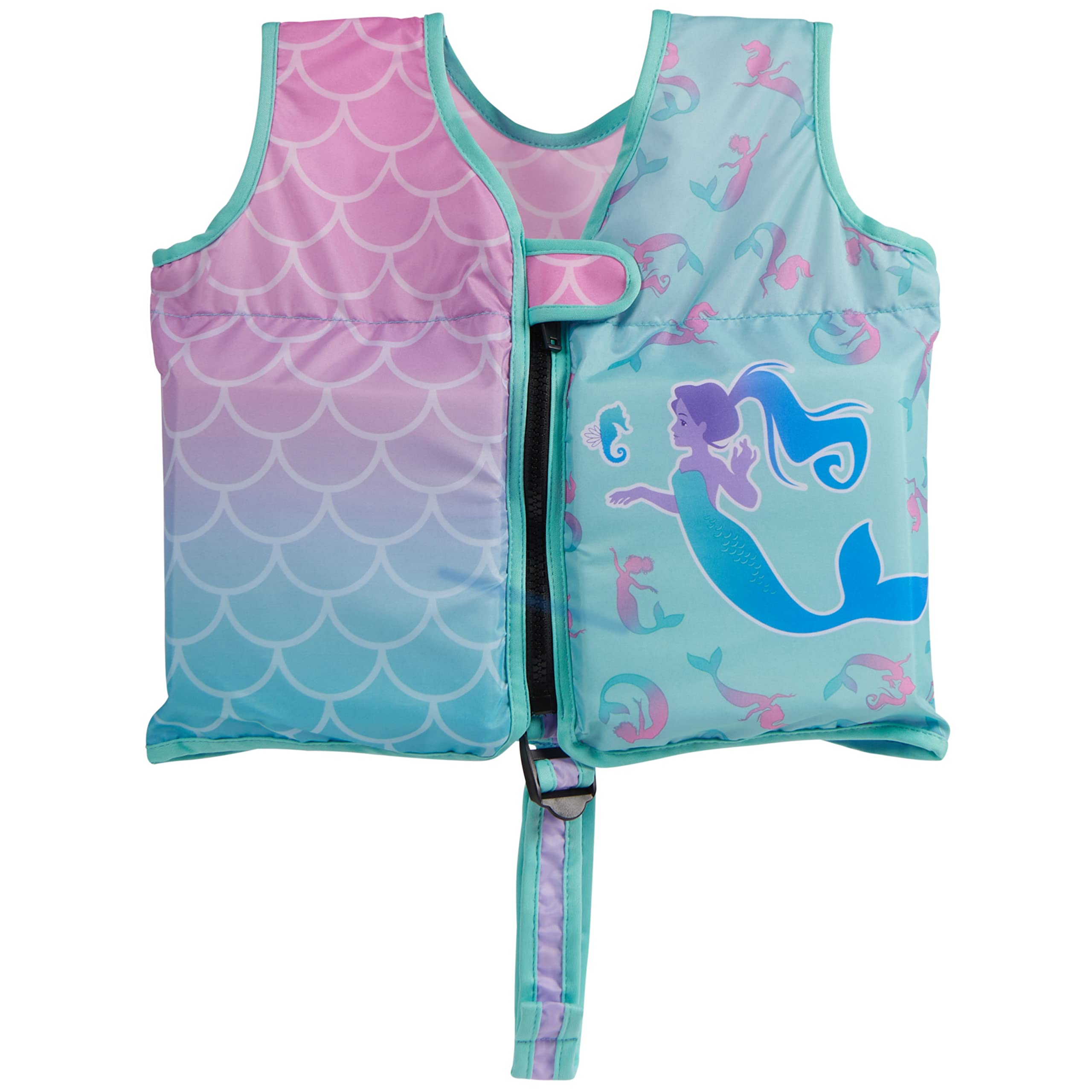 SwimWays Swim Vest, Learn To Swim Personal Flotation Device for Swim Training, Pool Floats & Swimming Pool Accessories for Kids 2-4 Years, Mermaid