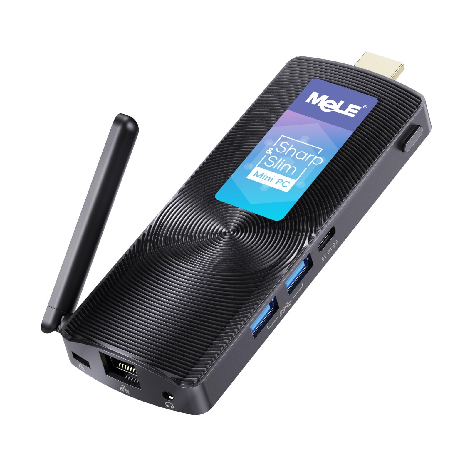 MeLE PCG02 Fanless Mini PC Stick Windows 11 Pro Celeron J4125 8G/128G Portable Computer Stick for Business & Home Video Support HDMI 4K 60Hz, BT4.2, 2.4G/5.8G Dual Band Wi-Fi, USB, Ethernet Port