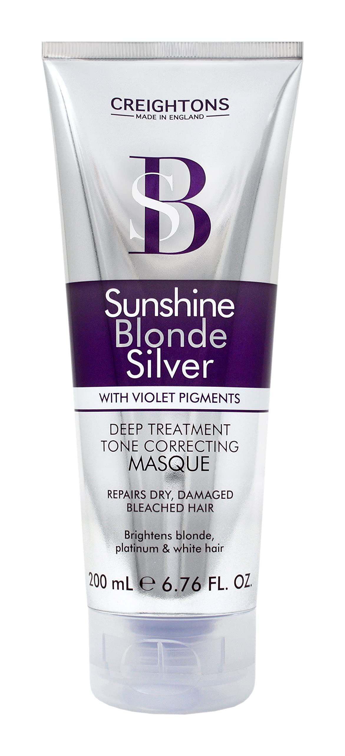 CreightonsSunshine Blonde Silver Deep Treatment Tone Correcting Masque (200ml) - With violet pigments, repairs dry, damaged bleached hair. Brightens blonde, platinum & white hair