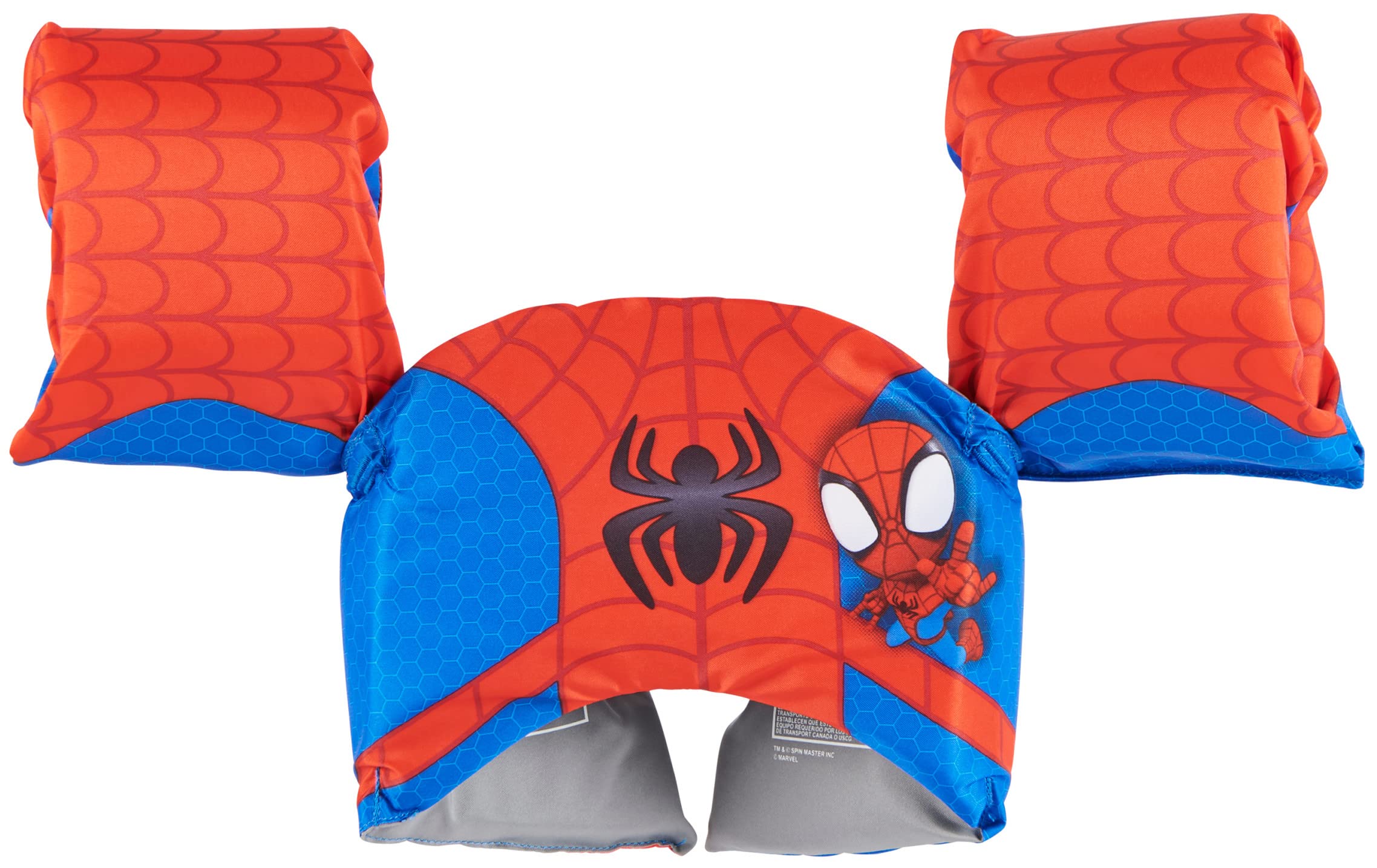 SwimWays Marvel Spidey Swim Trainer, US Coast Guard Approved Life Vest Kids Swim Vest, Arm Floaties & Life Jackets for Kids 33-55 lbs, Spidey