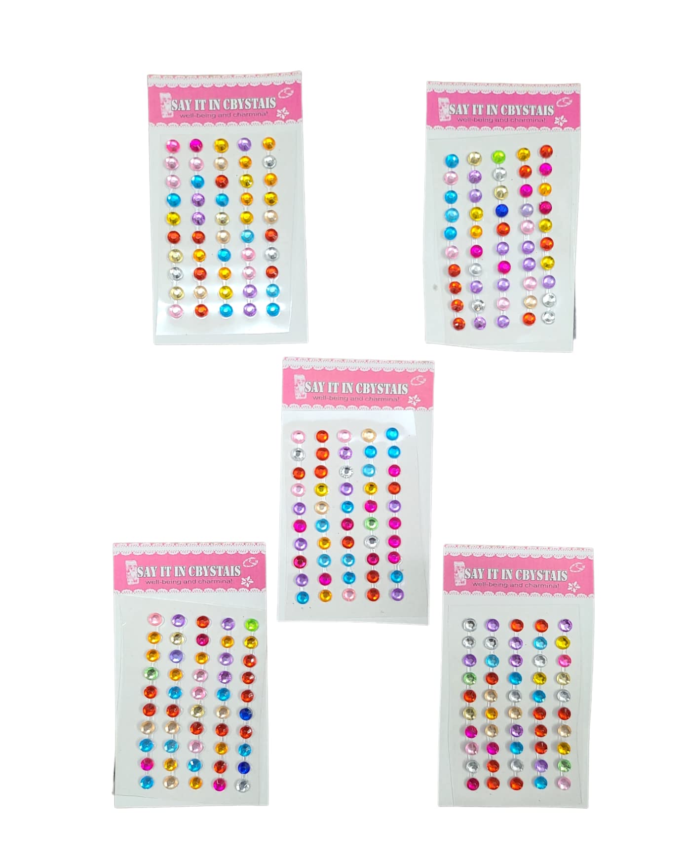 Economical Store 91 Pack of 3 Multicolour Pearl Stickers 3mm Diameter Self Adhesive Strip Acrylic Half Round Flat Back (Any 3 Colours) Scrapbooking Art and Craft Use Card Making DIY Decorations