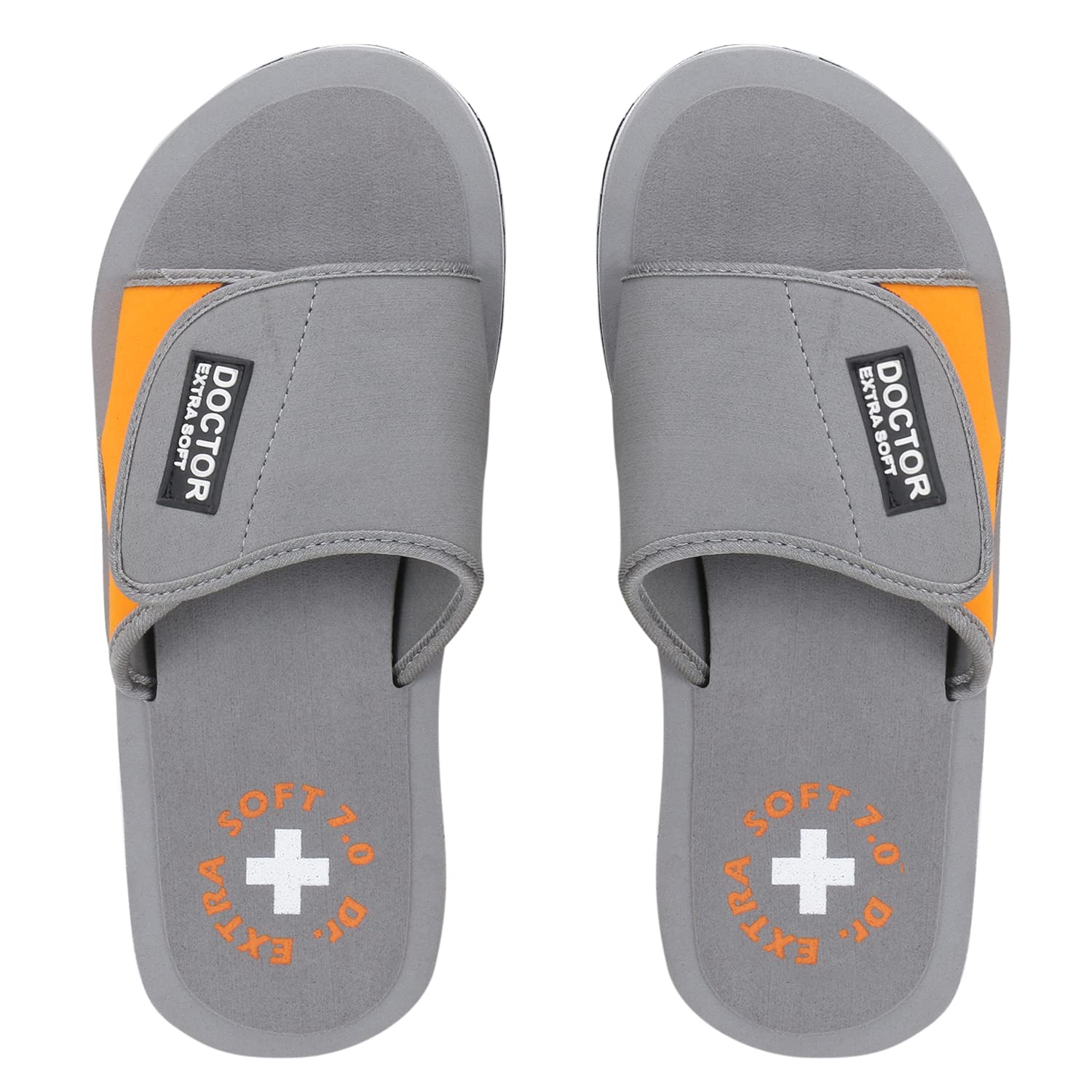 Men's Ortho Care Orthopaedic and Diabetic Adjustable Strape Super Comfort Dr Sliders Flipflops and House Slippers for Gent's and Boy's Slides-D-51