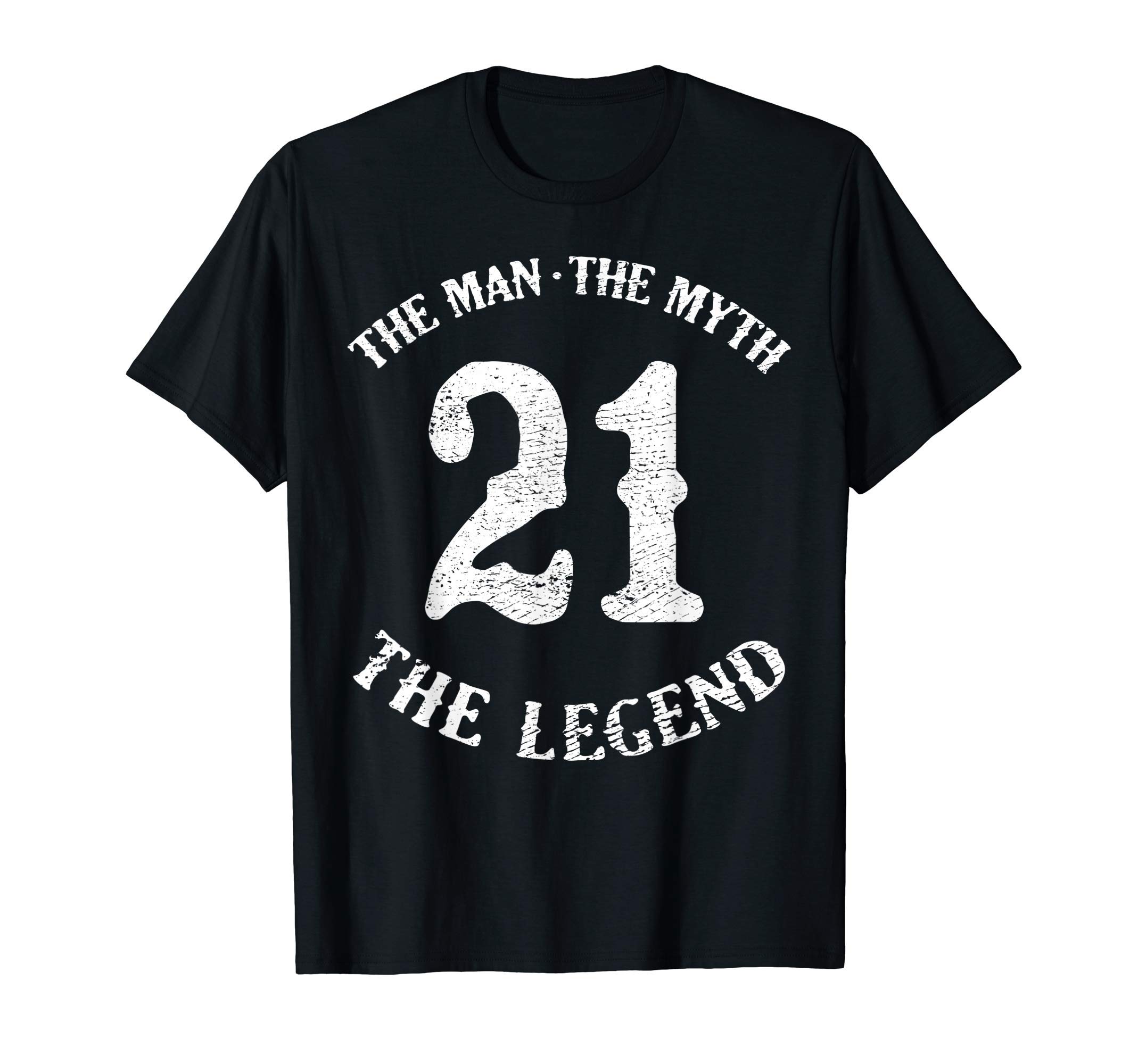 Man Myth Legend Number 21 21st Birthday Wedding 2021 Gift T-Shirt