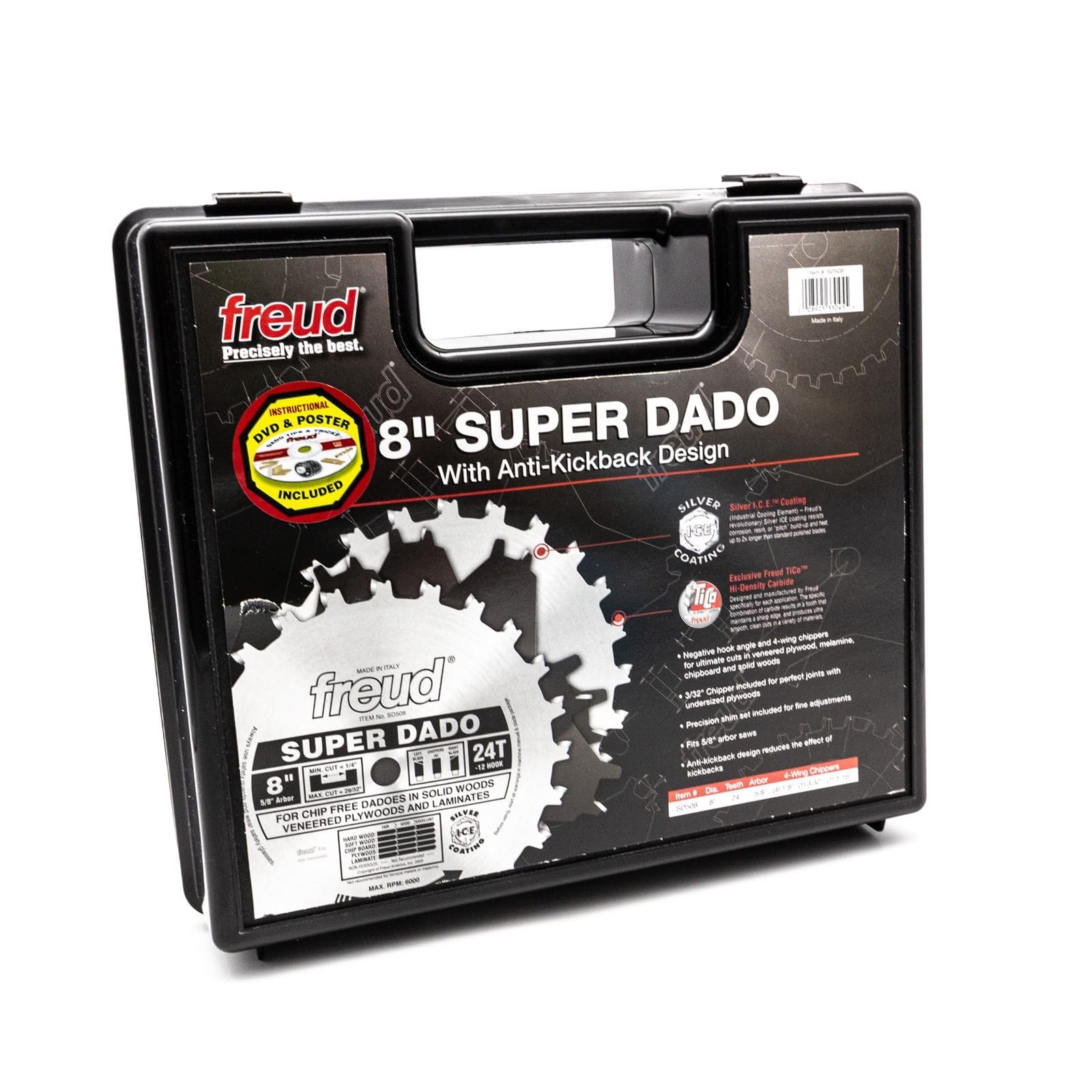 FreudSD508 Super Dado 8-Inch Stack Dado, One Size, Multi