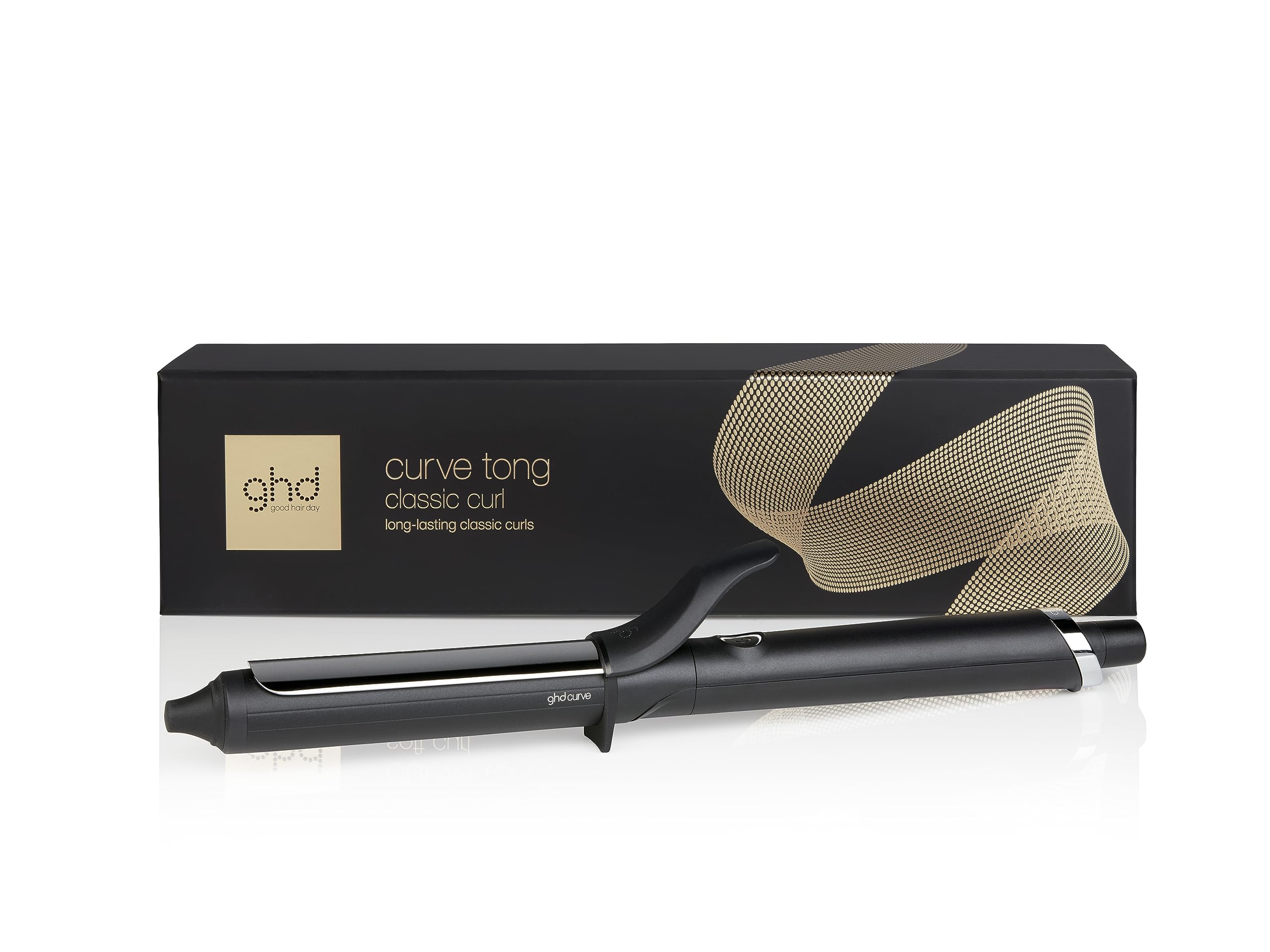 ghd Curve® Curl Tongs, For Lasting Healthy-Looking Curls, With Ultra-Zone Technology And Optimum Styling Temp 185ºC, Protective Cool Tip, Auto Sleep Mode