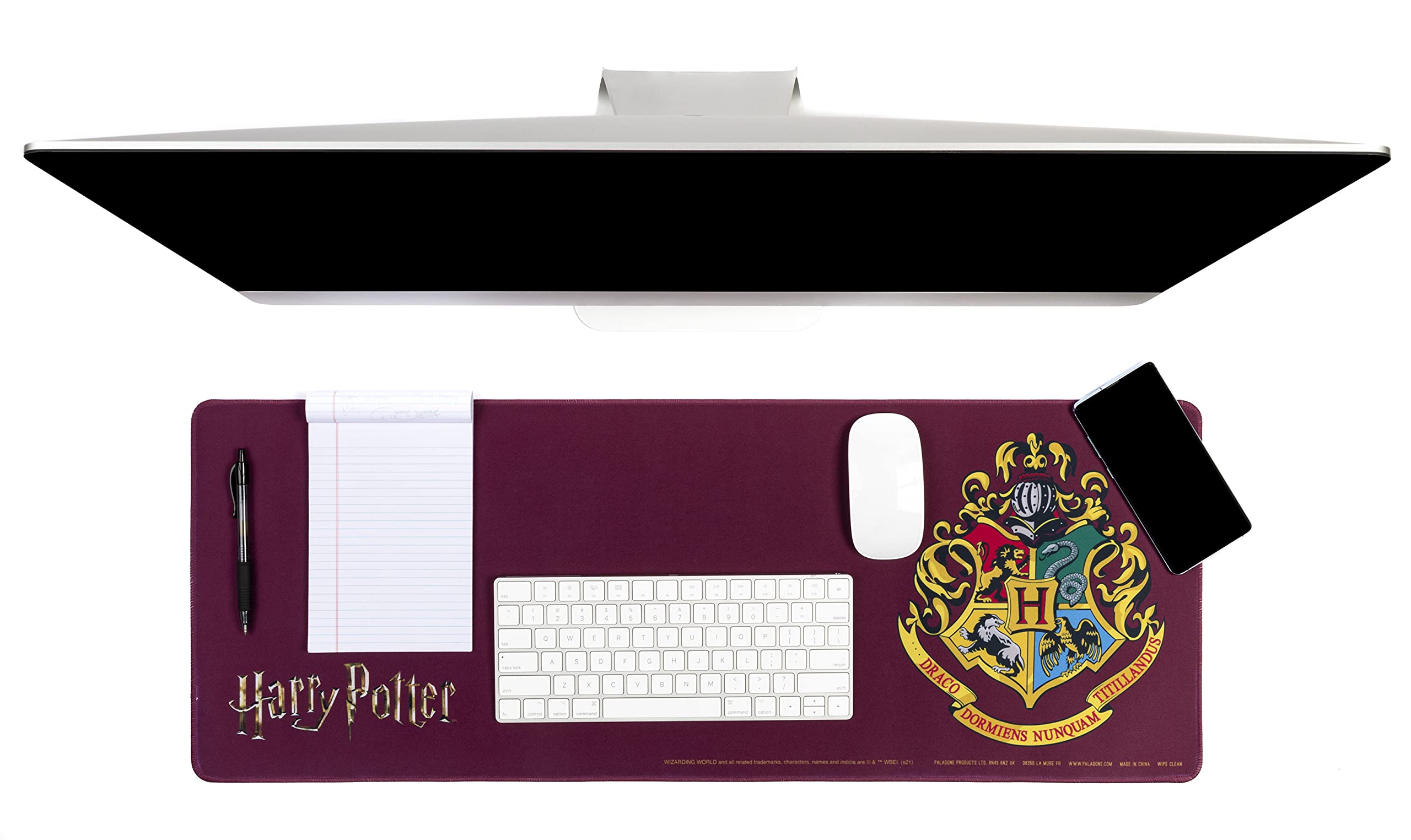 Paladone Harry Potter Hogwarts Crest Large Gaming Mouse Pad for Desk Keyboard Mousepad Non-Slip