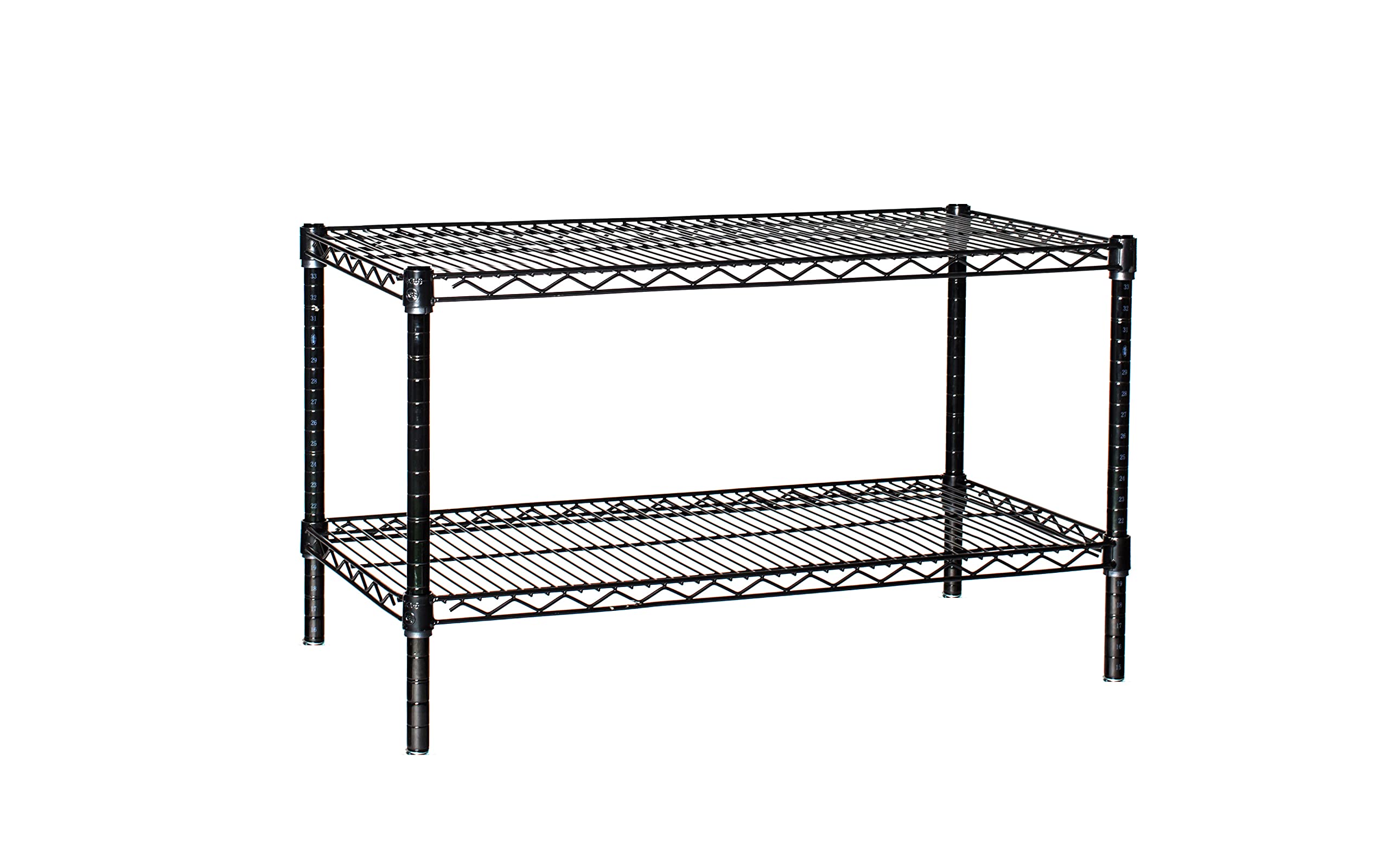 Omega 18" Deep x 30" Wide x 14" High 2 Tier Black Starter Shelving Unit