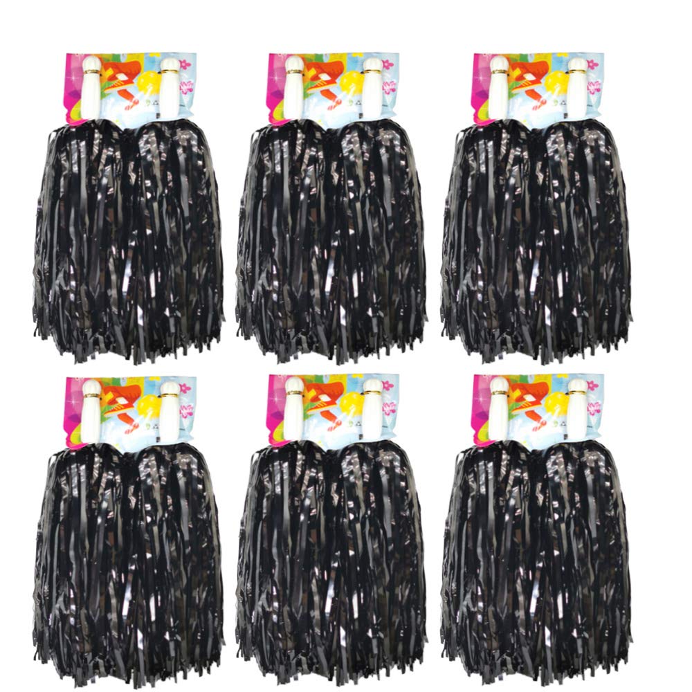 1 Dozen Premium Cheerleading Pom Poms, Creatiee 12Pcs Hand Flowers Cheerleader Pompoms for Sports Cheers Ball Dance Fancy Dress Night Party