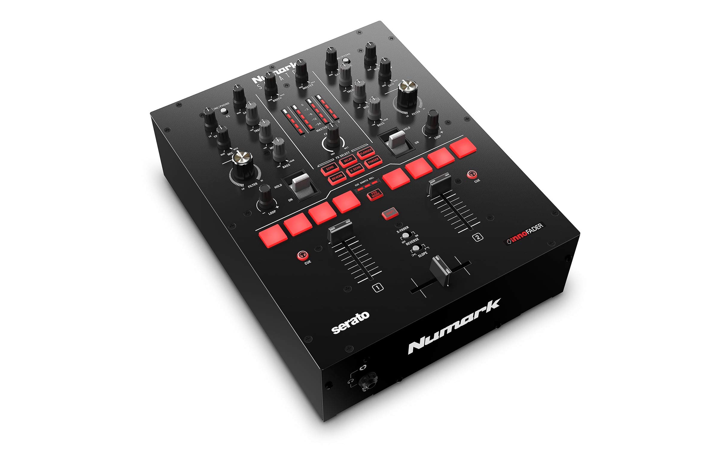 Numark Scratch | Two-Channel DJ Scratch Mixer for Serato DJ Pro (included) With Innofader Crossfader, DVS license, 6 Direct Access Effect Selectors, Performance Pads and 24-Bit Sound Quality