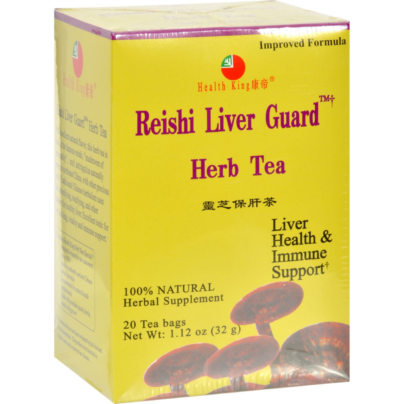 Health KingReishi Liver Guard Herb Tea - 20 Tea Bags