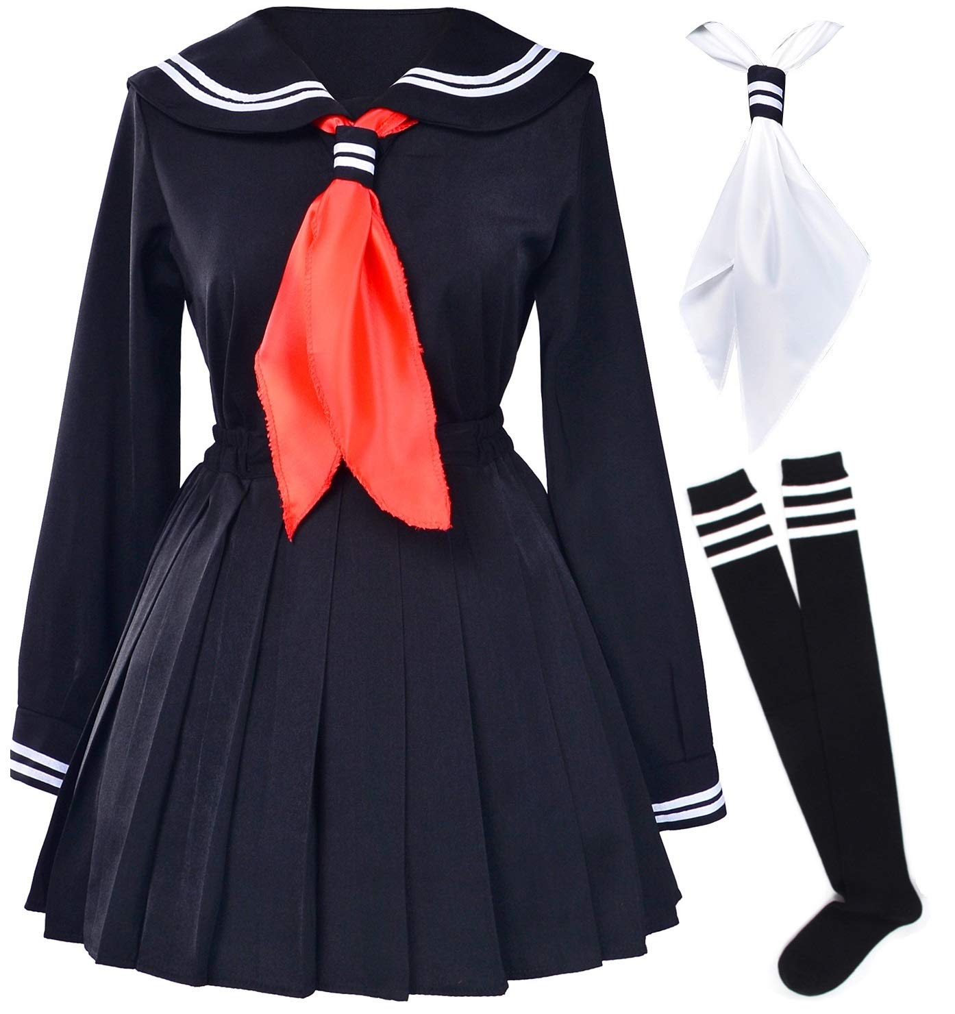 ElibelleClassic Japanese School Girls Sailor Dress Shirts Uniform Anime Cosplay Costumes with Socks Set