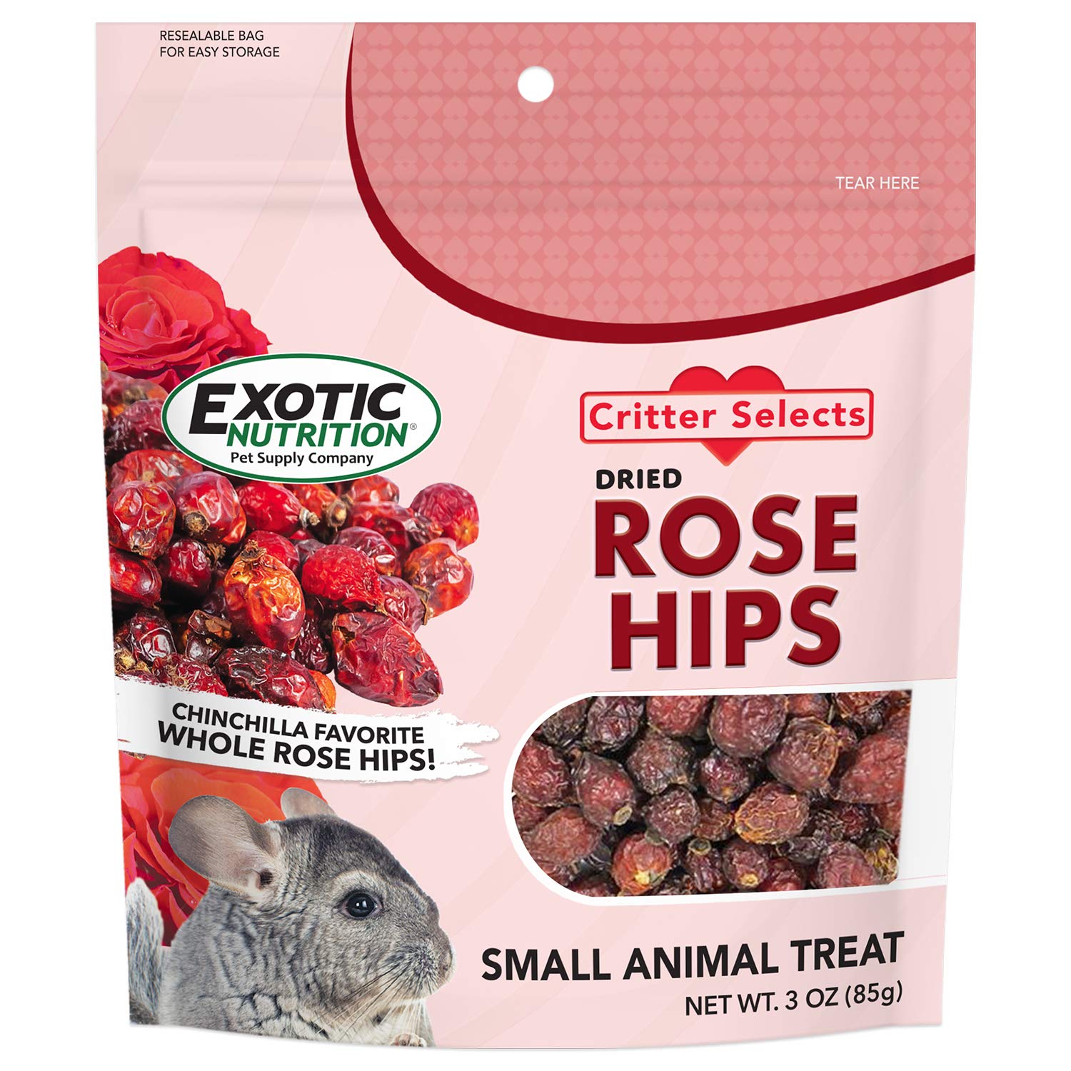 Exotic Nutrition Critter Select's Rose Hip Treats 3 oz