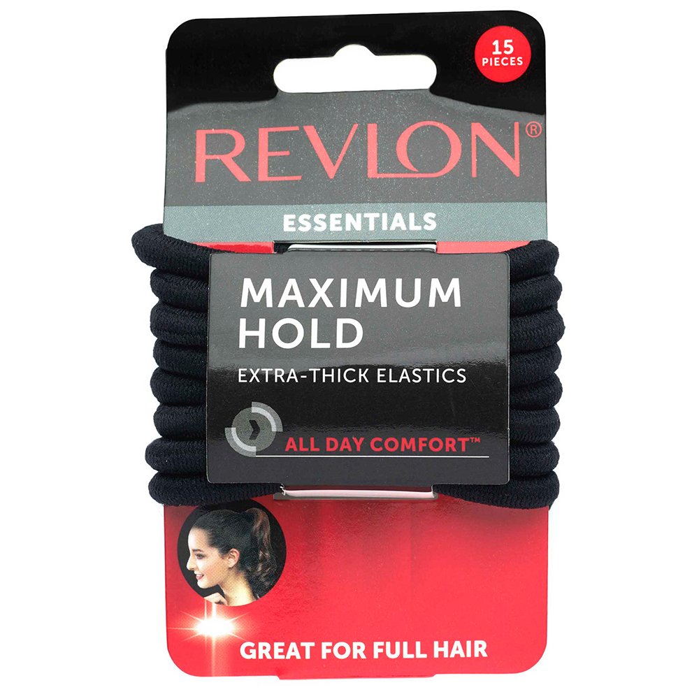 REVLONExtra Thick Black Hair Elastics, 15 Count