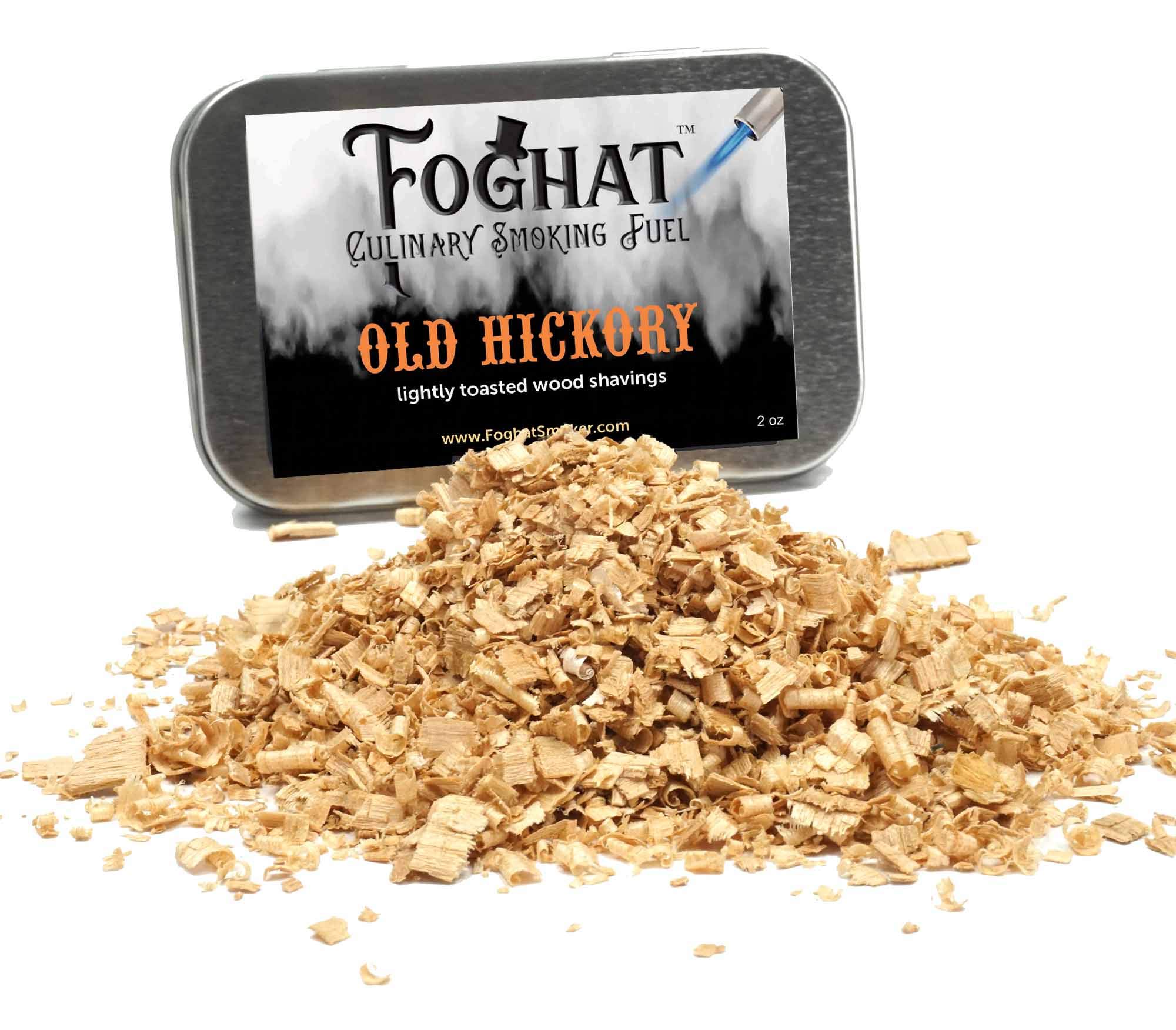 Old Hickory Wood Smoking Chips for Smoking Gun, Glass Cloche or Foghat Cocktail Smoker | Foghat Culinary Smoking Fuel (4oz) | Infuse Bourbon, Cheese, Meats, BBQ, Salt, Butter and More!