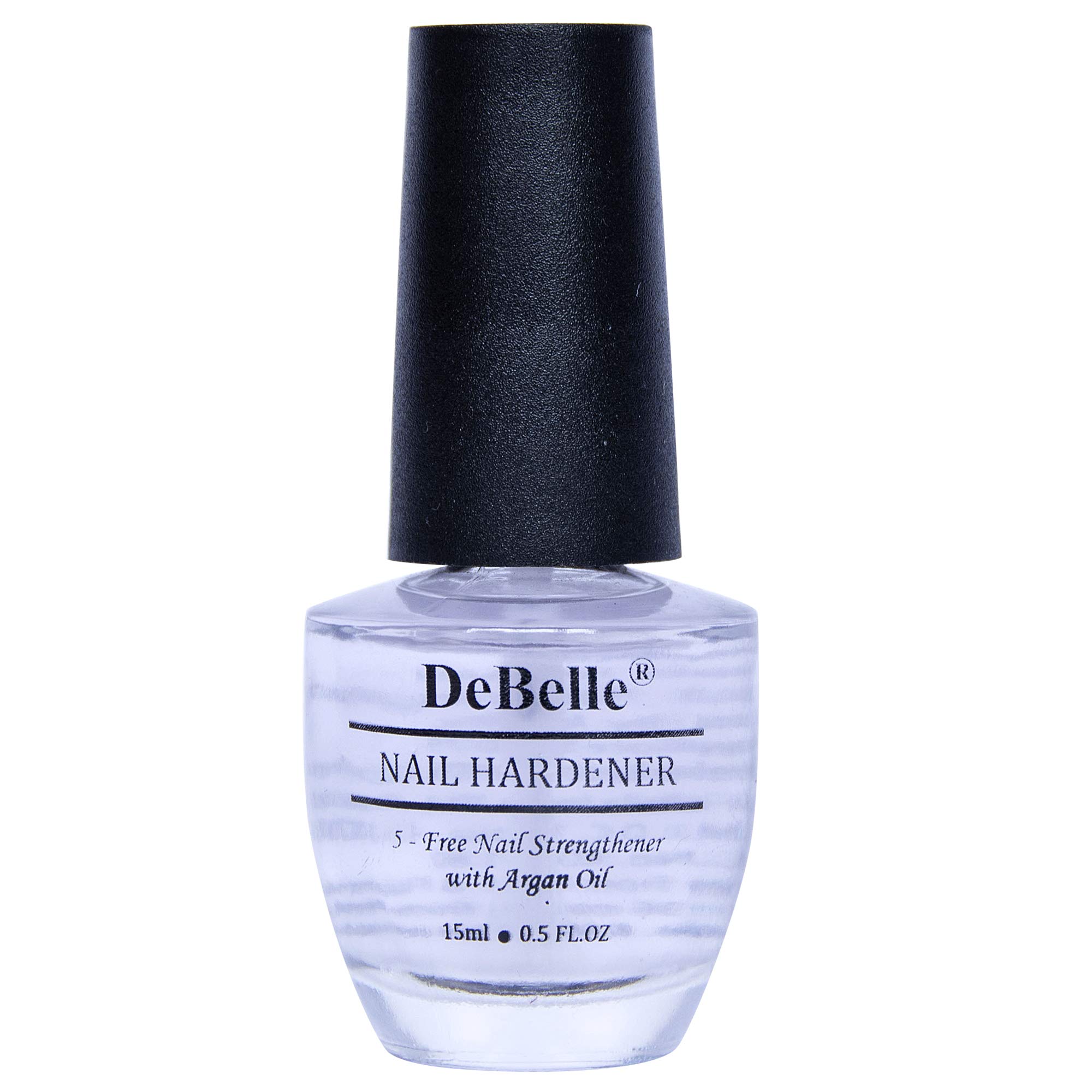 DeBelle Nail Care Nail Polish | Transparent| Enriched with Argan Oil| 15ml (Nail Hardener)