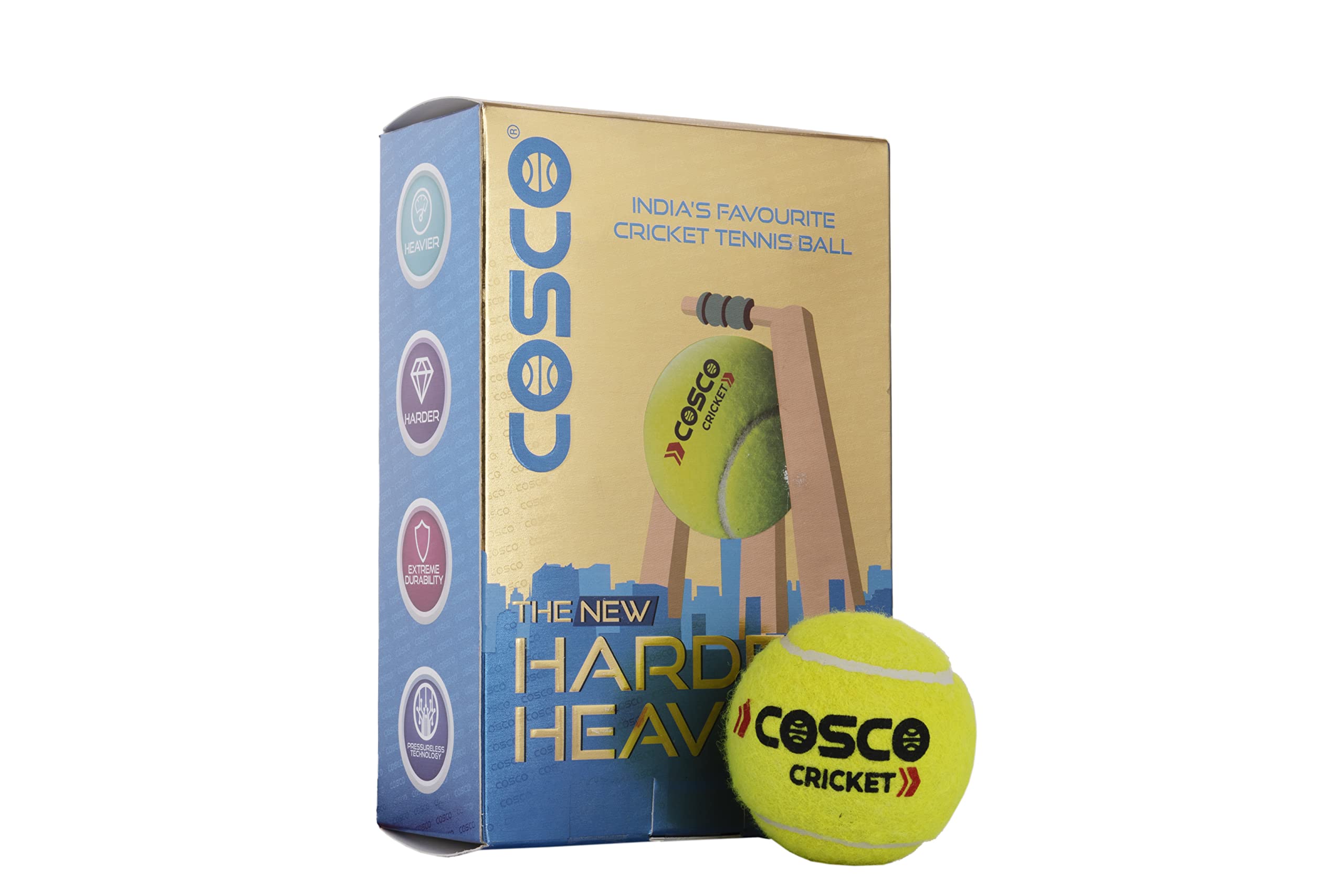 Cosco Rubber Light Cricket Tennis Ball (Pack of 6)