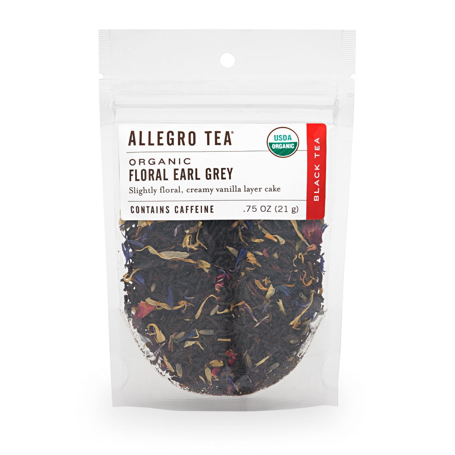 Allegro Tea, Organic Floral Earl Grey, Loose Leaf Tea, 0.75 oz