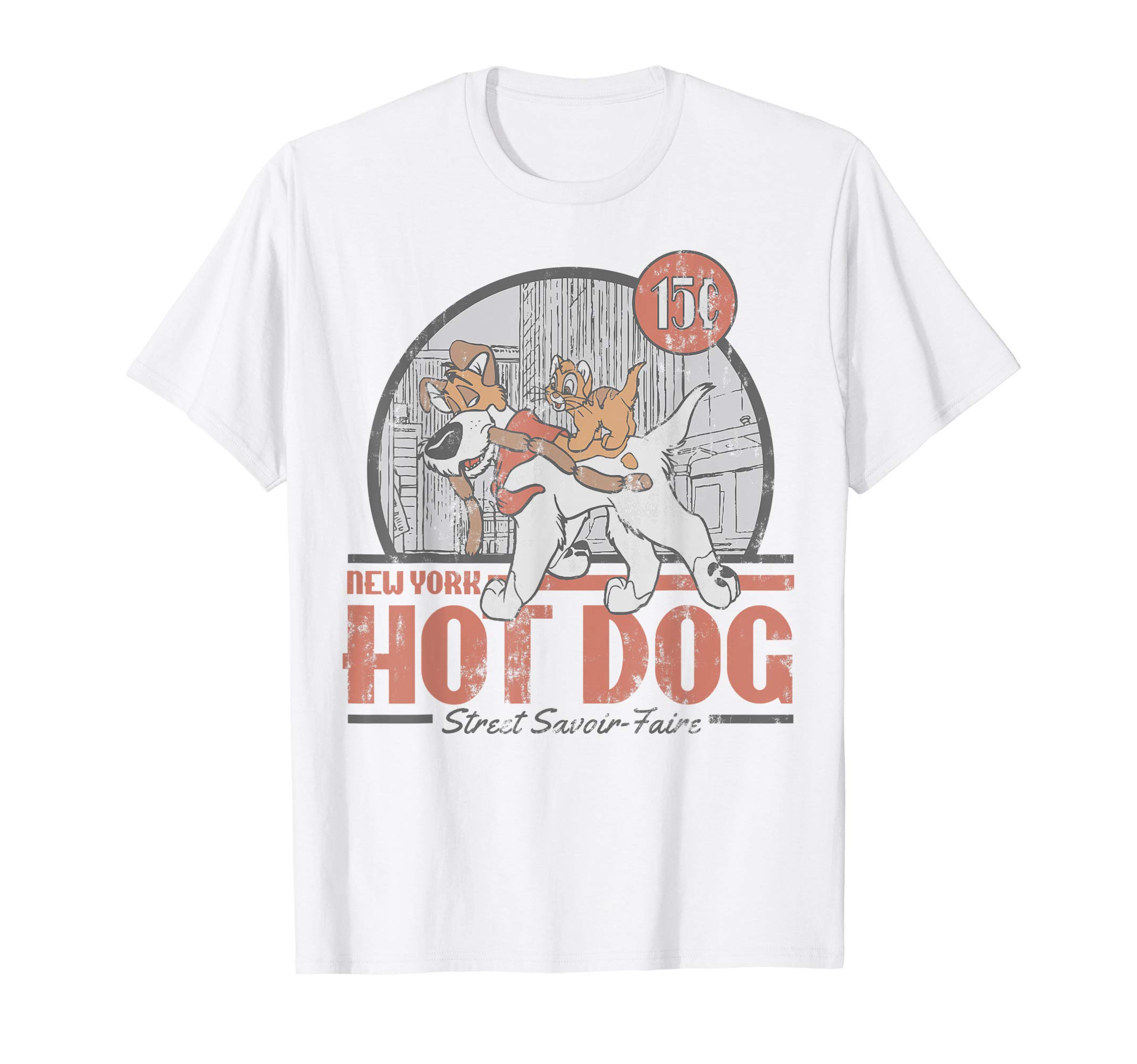 DisneyOliver & Company New York Hot Dog Poster T-Shirt