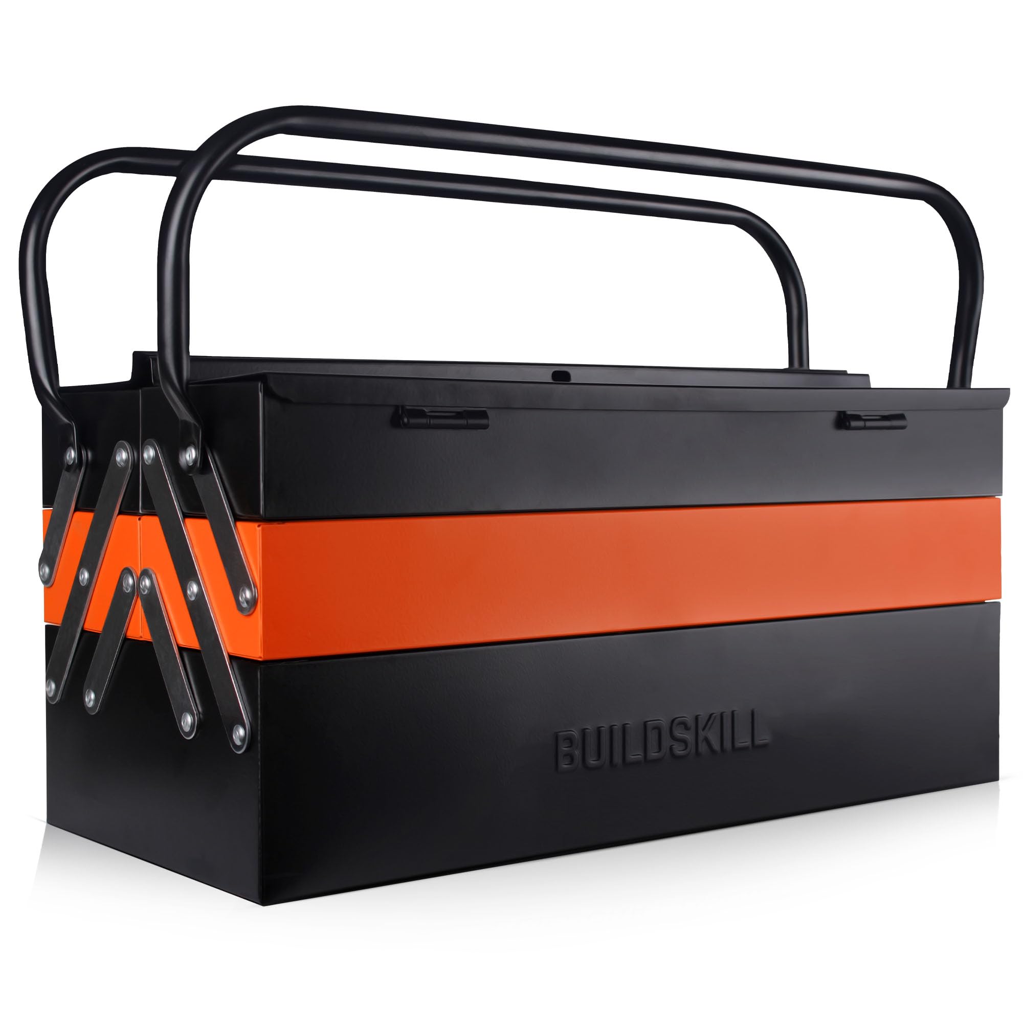 Buildskill 21" Metal tool box for home | 5-Cabinet tools box kit | Rust resistant | Sturdy | Round handle | Secure lock | Garage tool box empty | DIY | Big Size Repair ToolBox | Ideal for home use