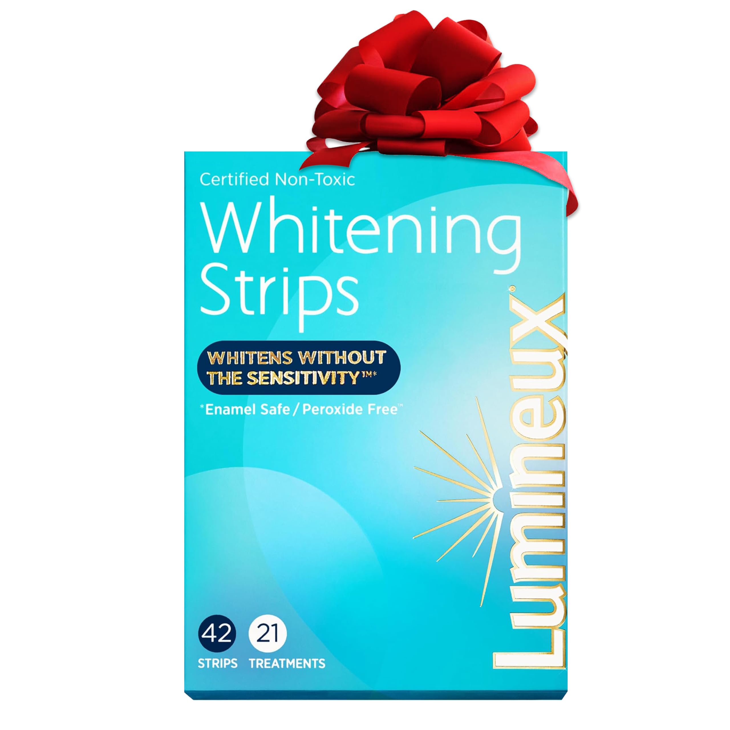 Lumineux Teeth Whitening Strips 21 Treatments – Peroxide Free - Enamel Safe for Whiter Teeth - Whitening Without The Sensitivity - Dentist Formulated and Certified Non-Toxic - Sensitivity Free