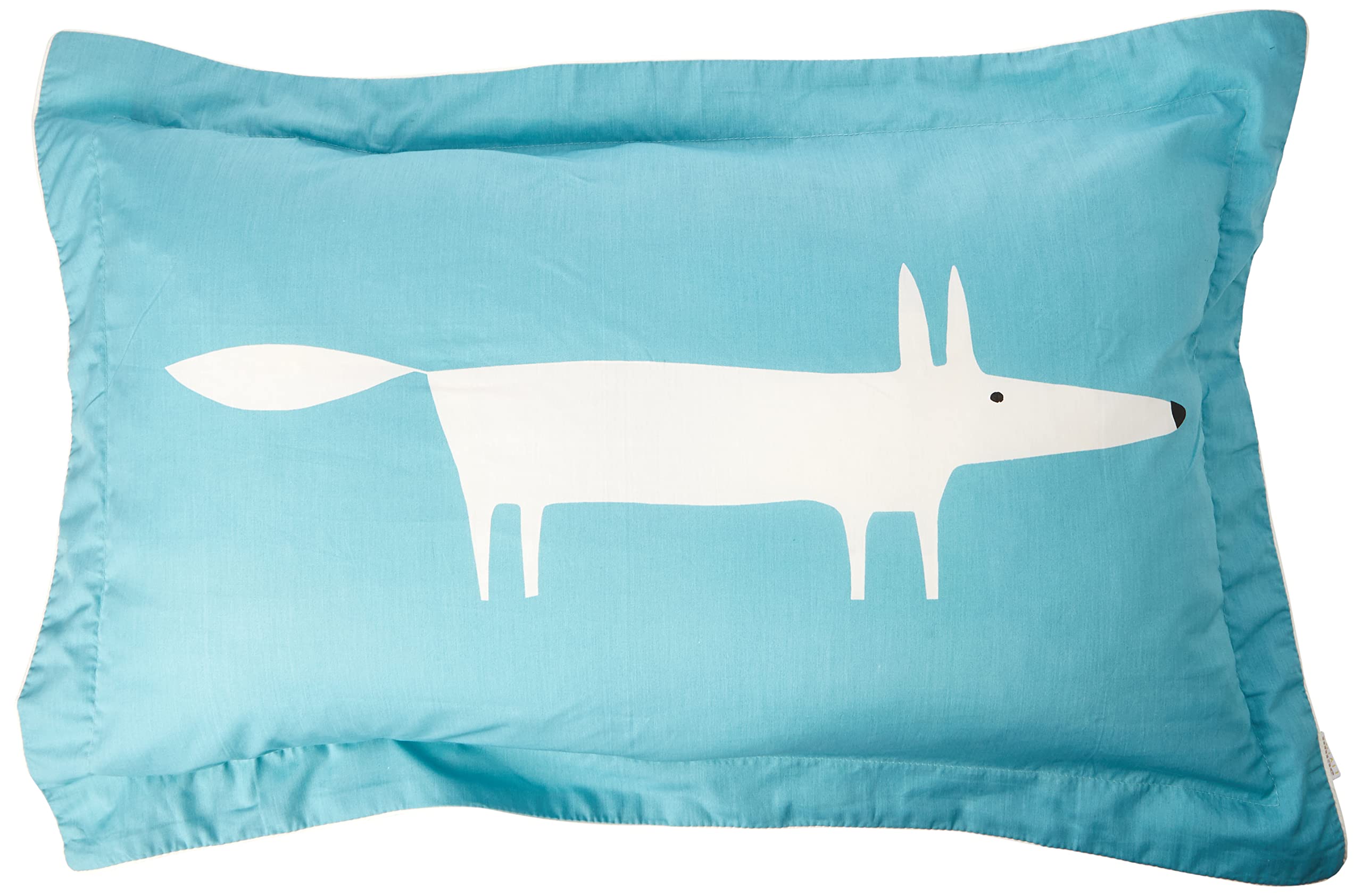 Scion Mr Fox Oxford pillow case, Teal, 74x48