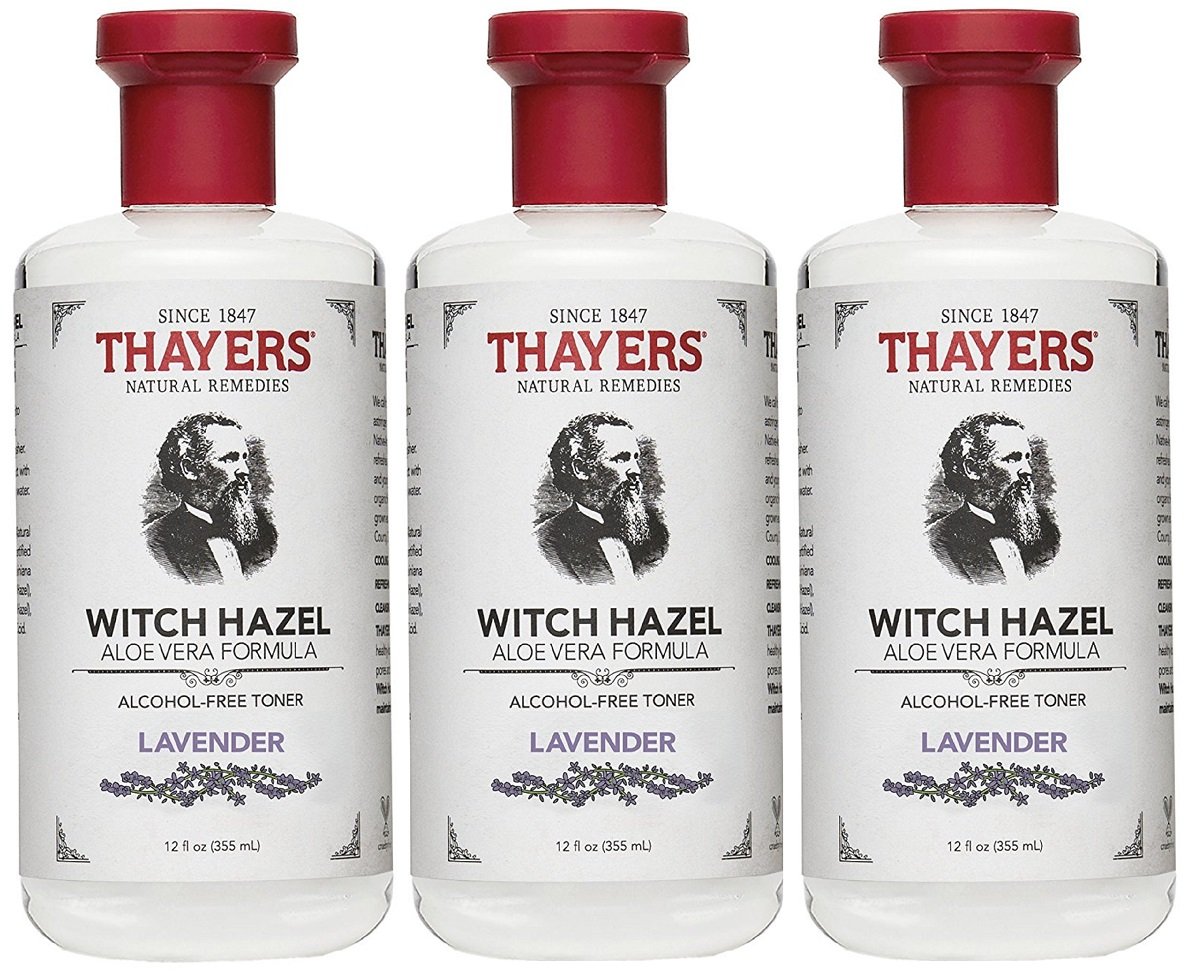 Thayers Alcohol-Free Toner, Lavender, Witch Hazel, 12-Ounces (Pack of 3)