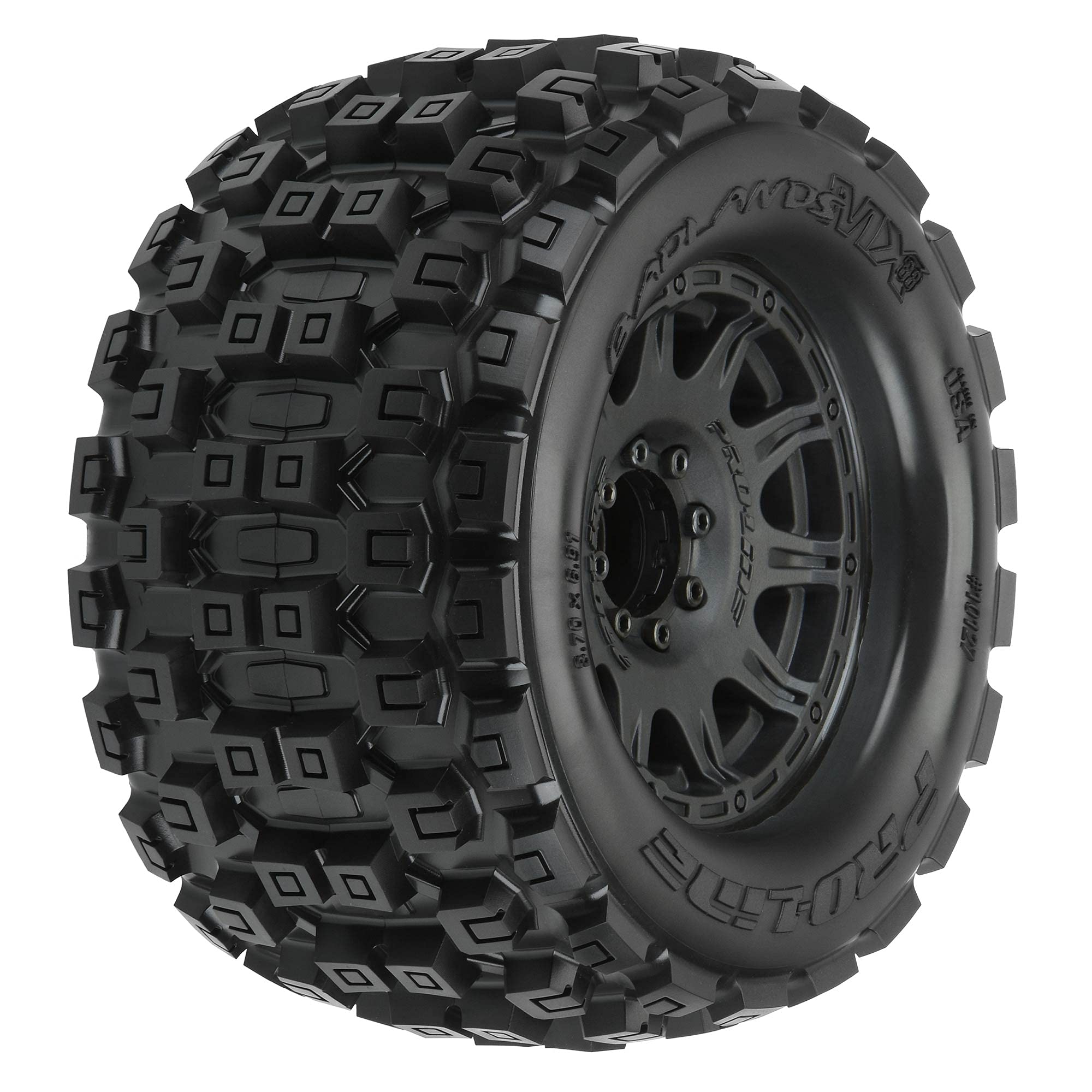 Pro-LineRacing Badlands MX38 3.8 MTD Raid 8x32 17mm MT F/R PRO1012710 RC Tire