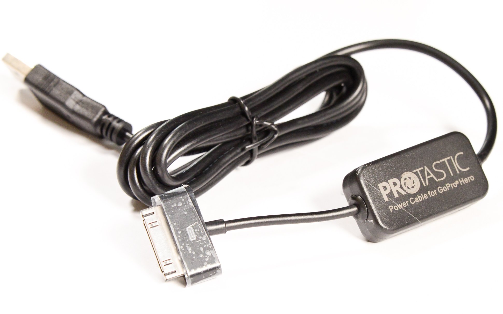 PROtastic Battery Eliminator USB Power Cable for GoPro Hero3+ and Hero4 Action Cameras