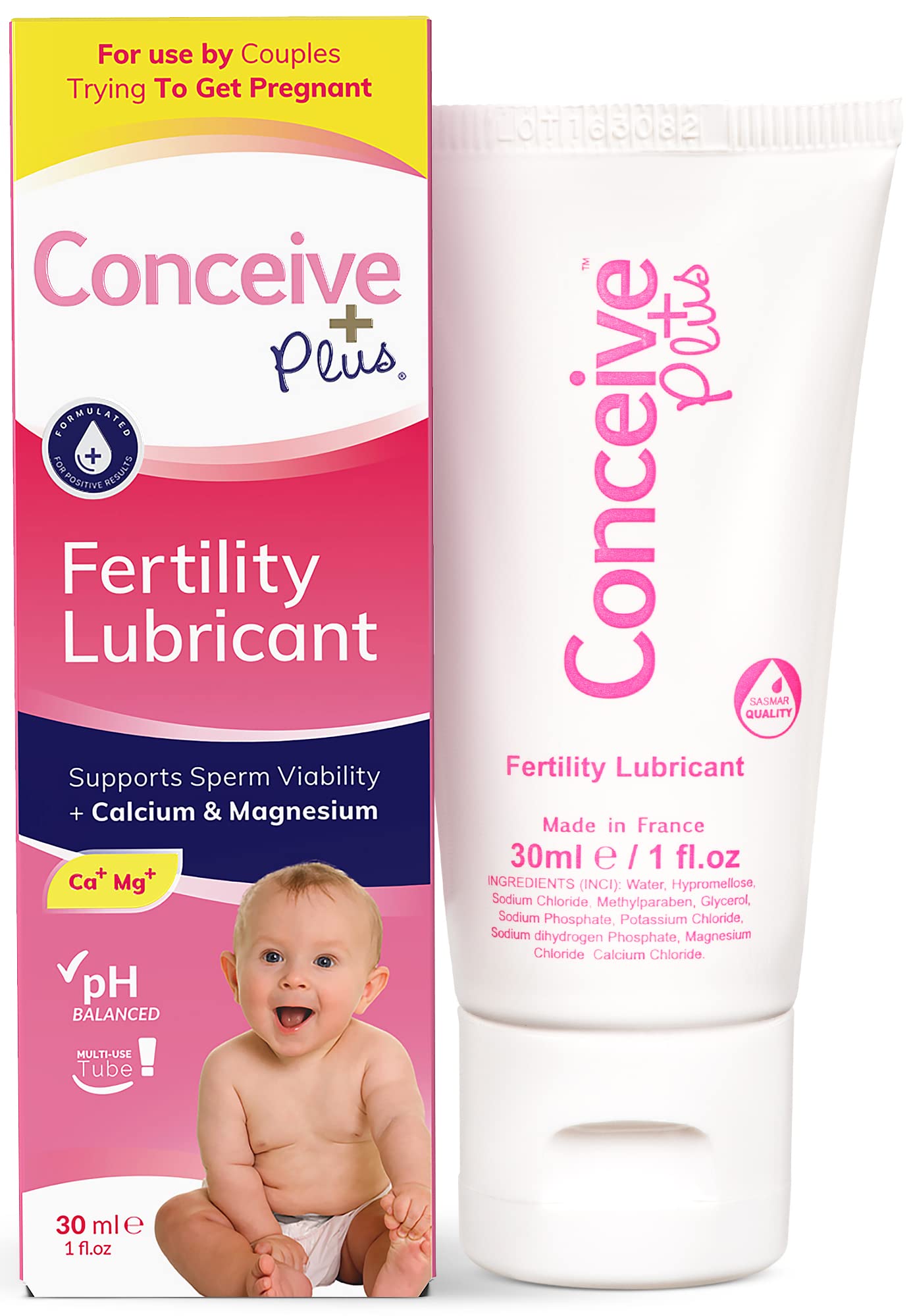 Conceive Plus Fertility Lubricant Travel Size - -Safe, PH Balanced Personal Lubricant for TTC Couples - Enhances l Health & Supports Fertility to All Couples - Wellness Formula - 1 Fl Oz