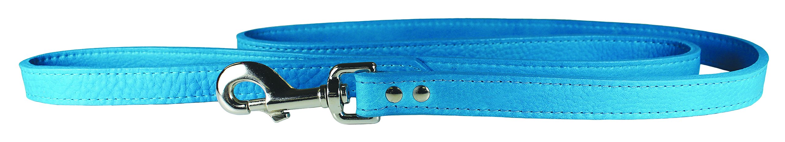 OmniPet 6274-TQ Luxe Leather Dog Leash, Turquoise